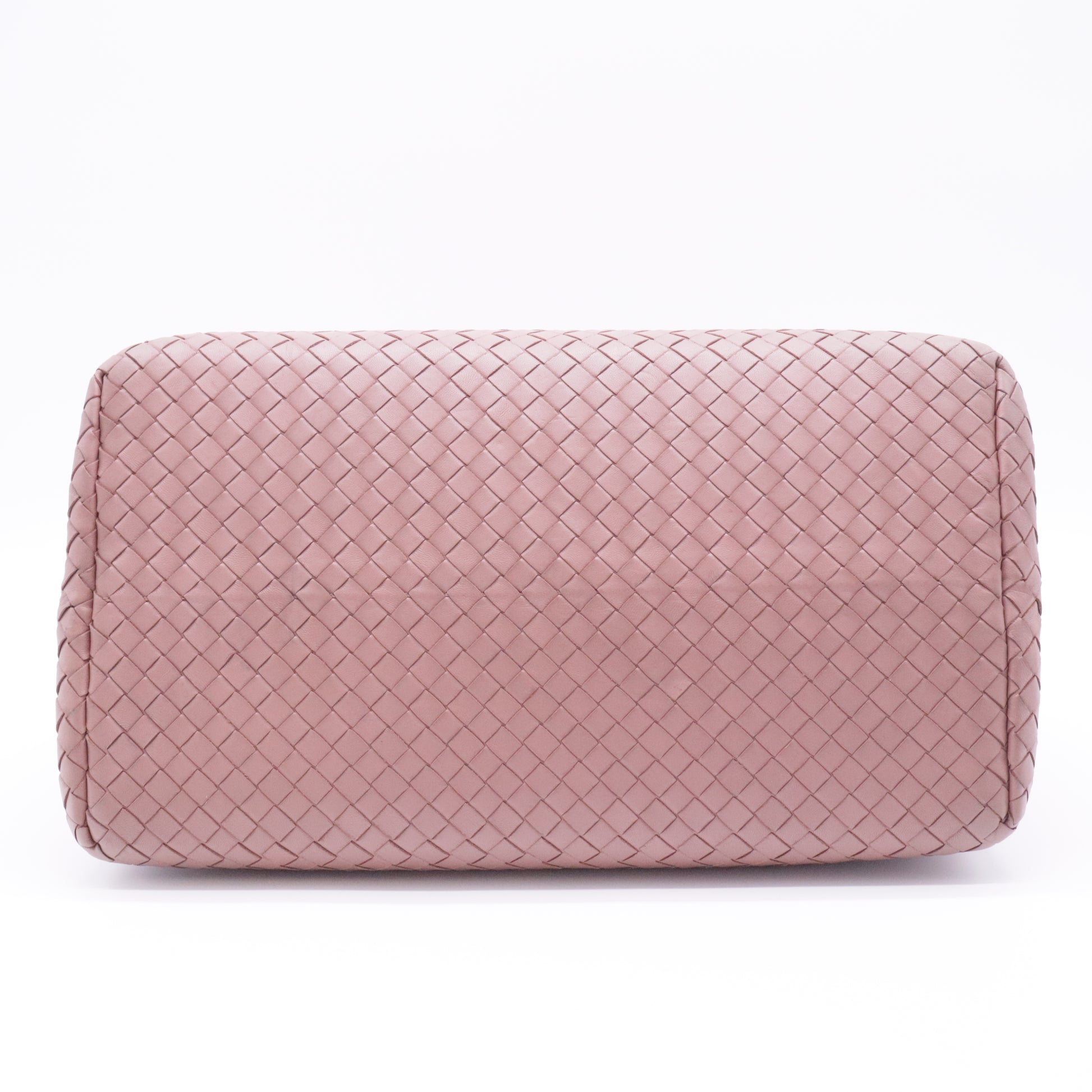 Nappa Intrecciato Medium Top Handle Tote Flamingo