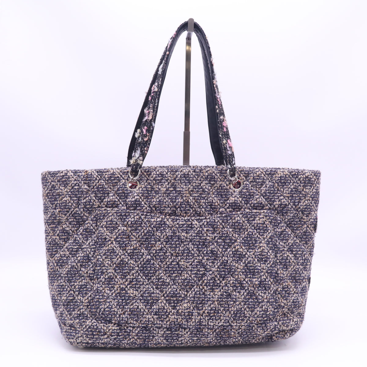 Multicolor Quilted Tweed Cambon Large Tote Bag B24432