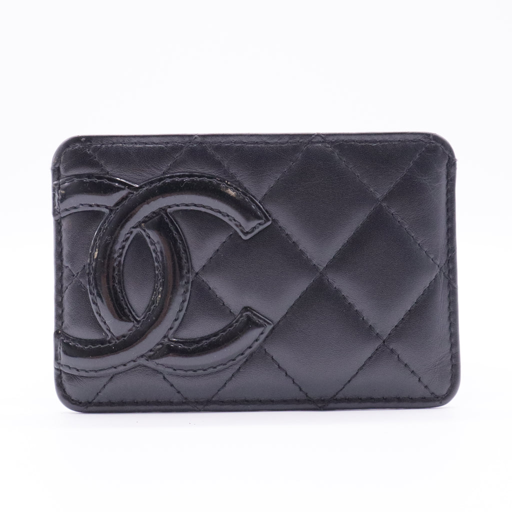Purple Ligne Cambon Quilted Leather Card Holder