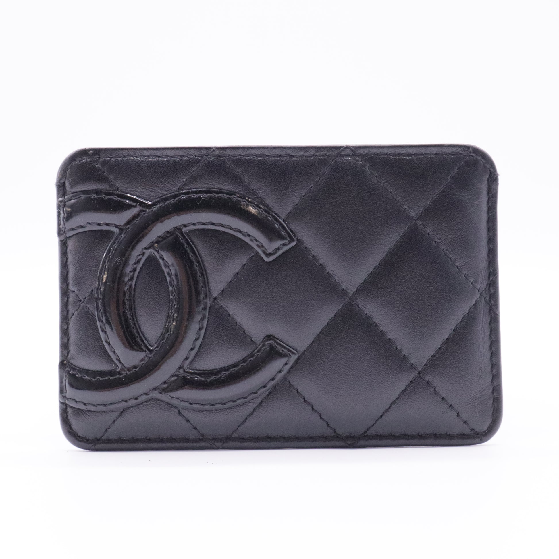 Purple Ligne Cambon Quilted Leather Card Holder