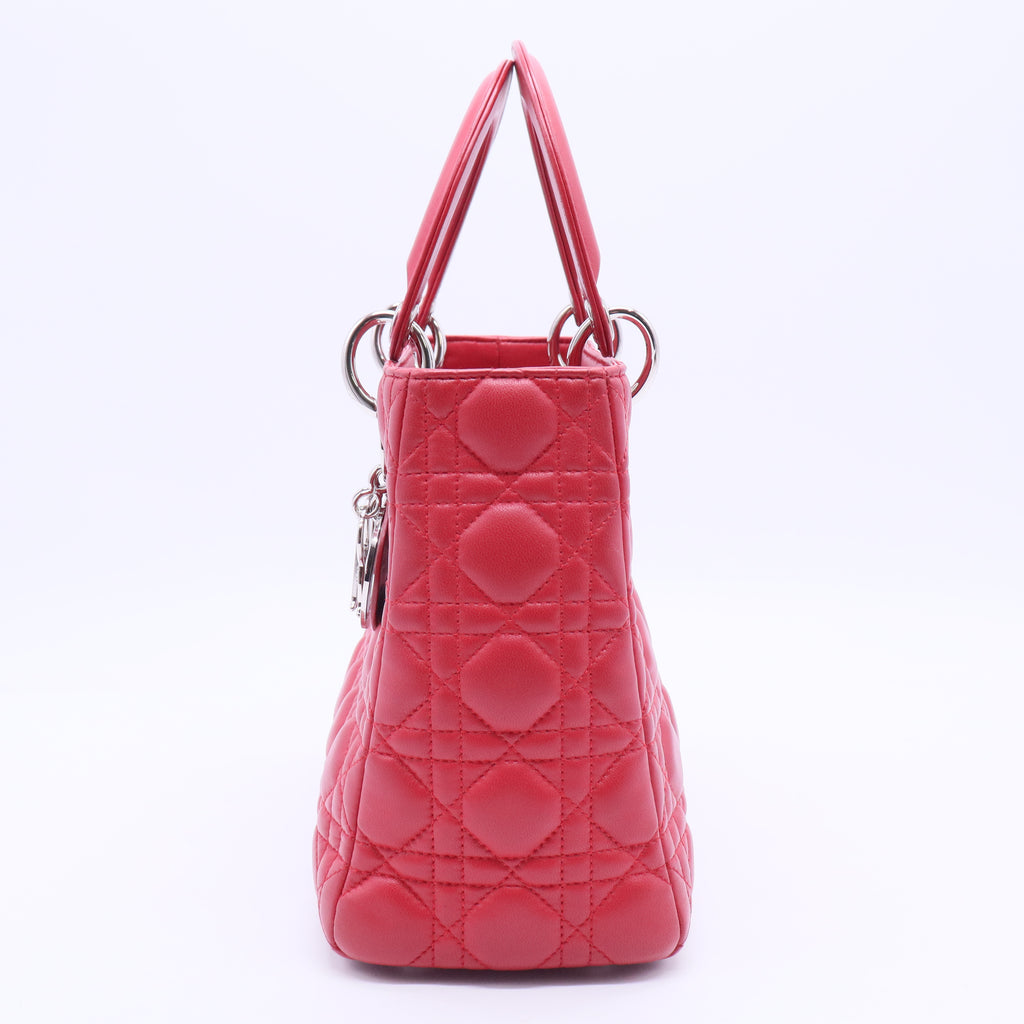 Lady Dior Bag Cannage Quilt Lambskin Medium