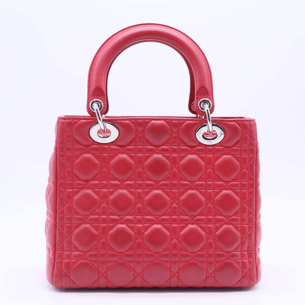 Lady Dior Bag Cannage Quilt Lambskin Medium