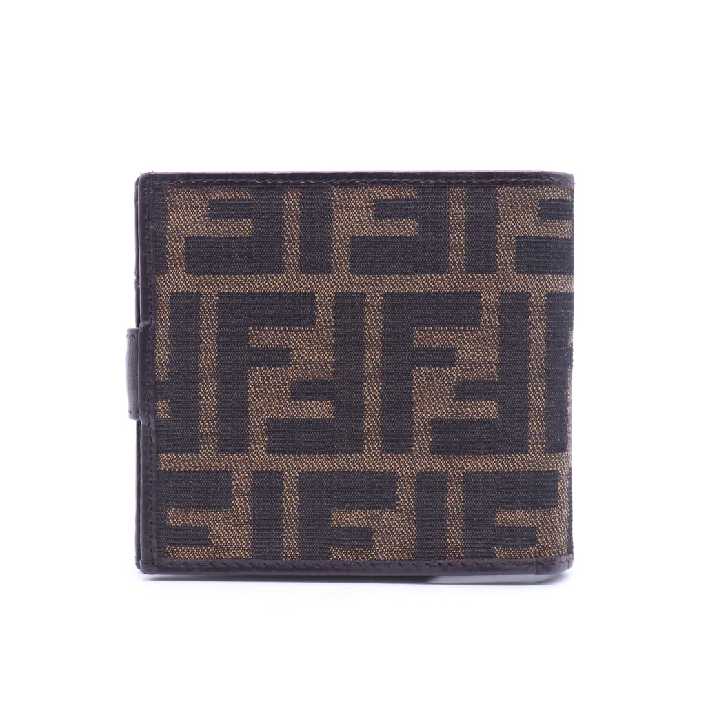 Fendi Zucca Canvas Compact Bifold Wallet W20971