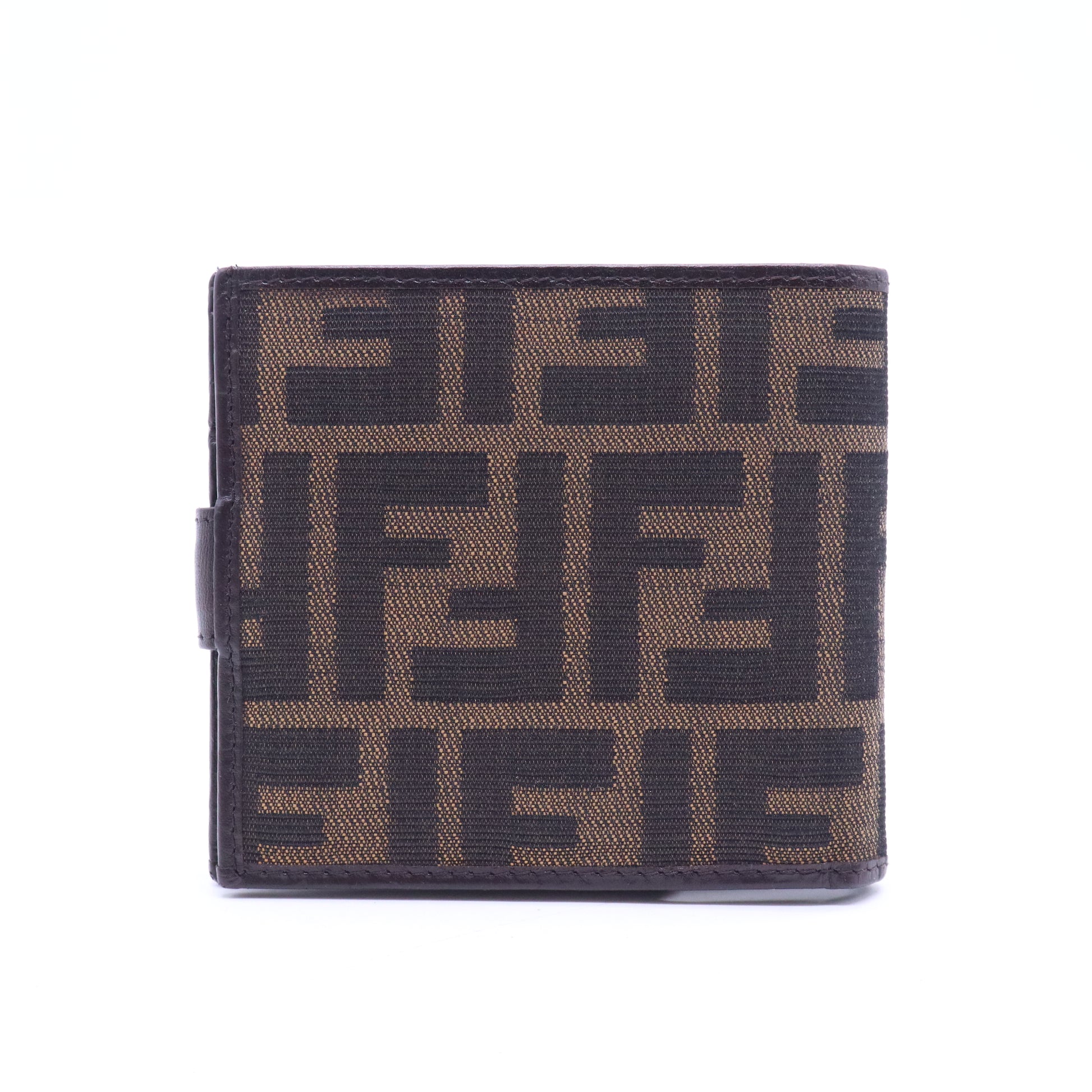 Fendi Zucca Canvas Compact Bifold Wallet W20971