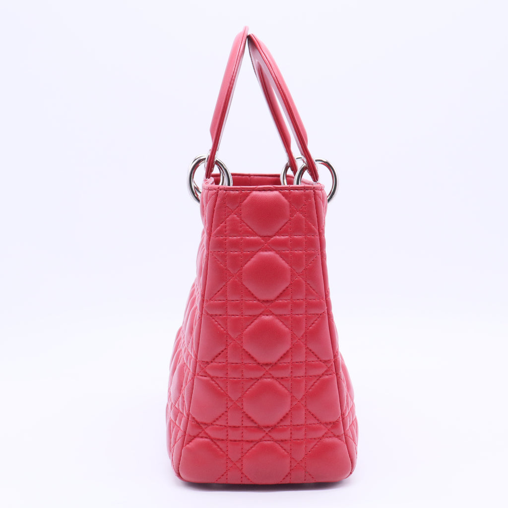 Lady Dior Bag Cannage Quilt Lambskin Medium