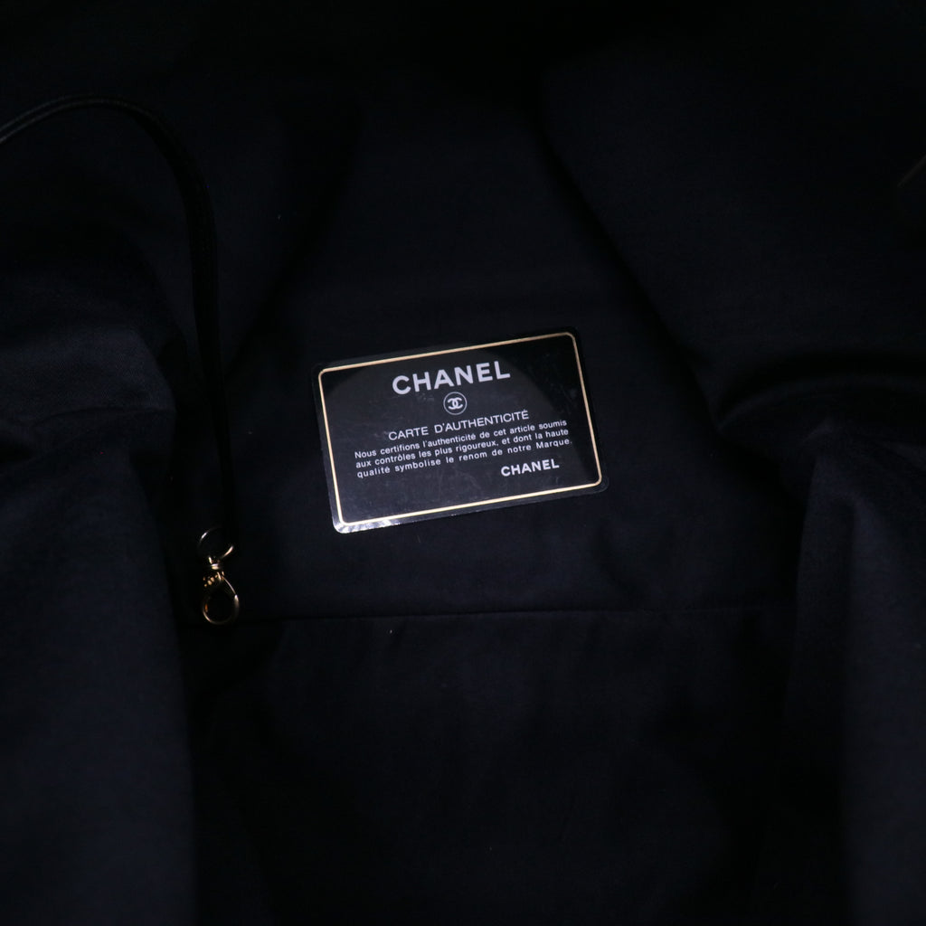 Chanel Lambskin Large Girl Bag Black Beige twins LDJ4645