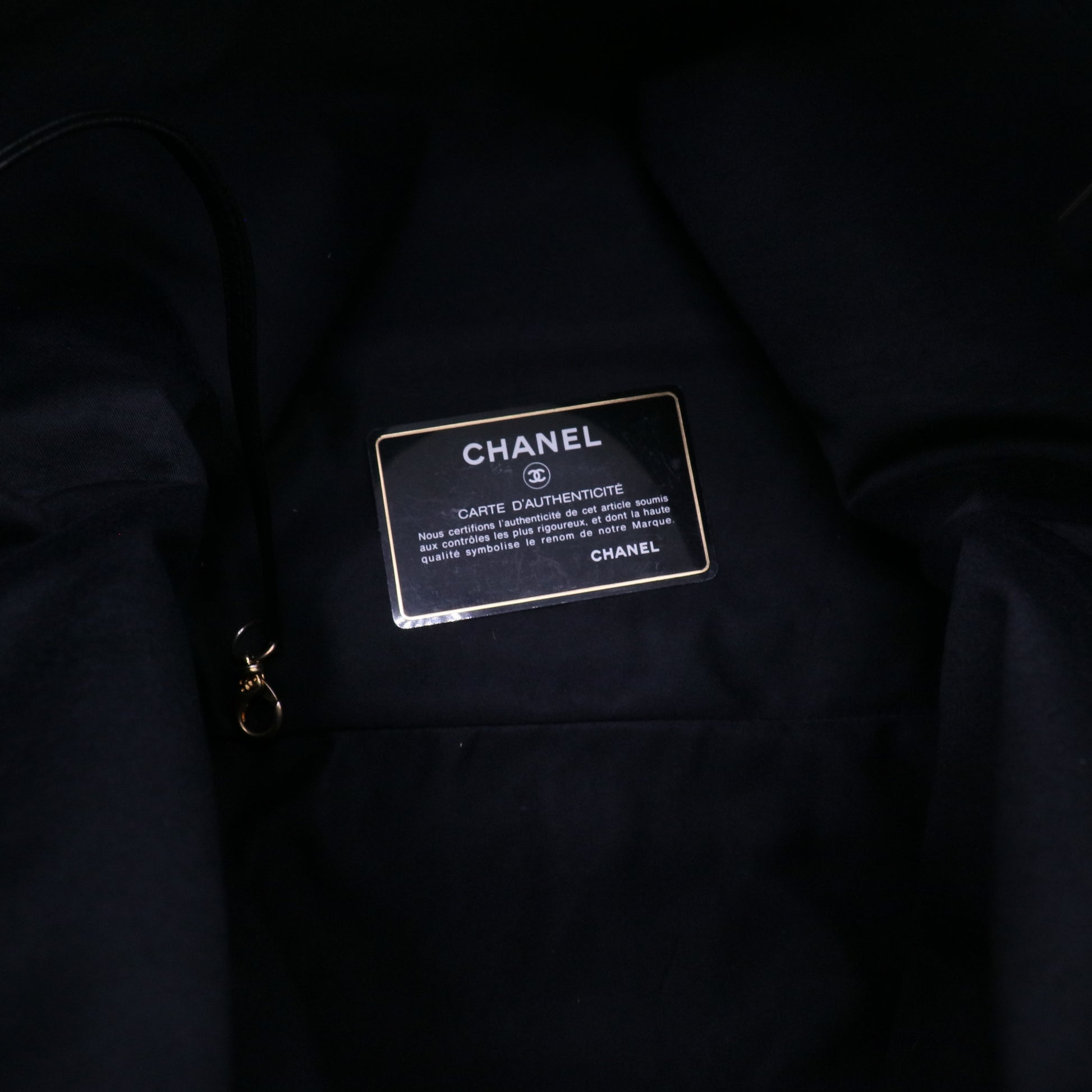 Chanel Lambskin Large Girl Bag Black Beige twins LDJ4645