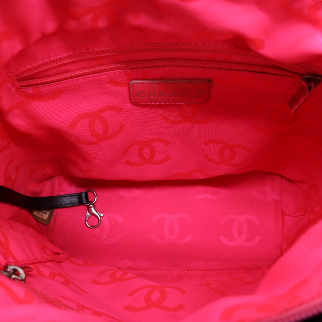 Chanel Calfskin Quilted Medium Cambon Tote Black twins LDJ4669