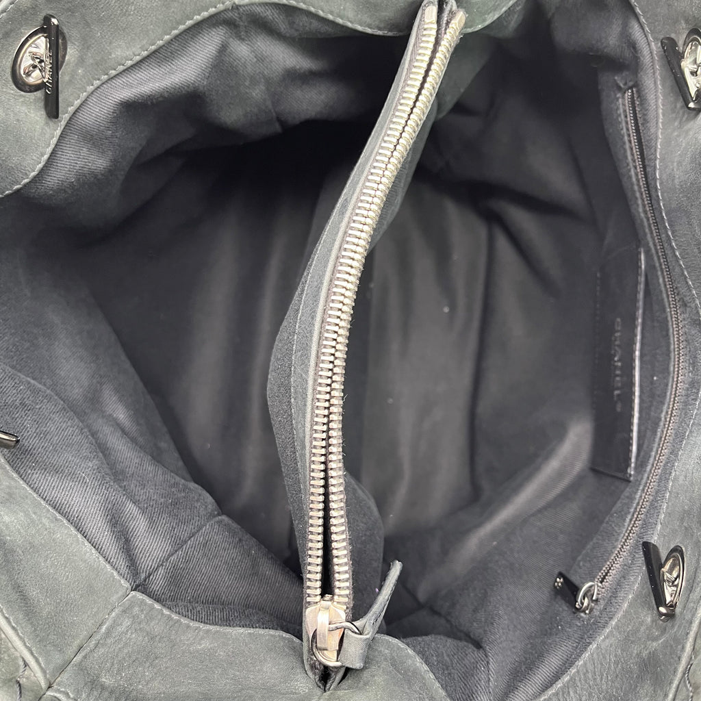 Black Leather Shoulder Bag twins