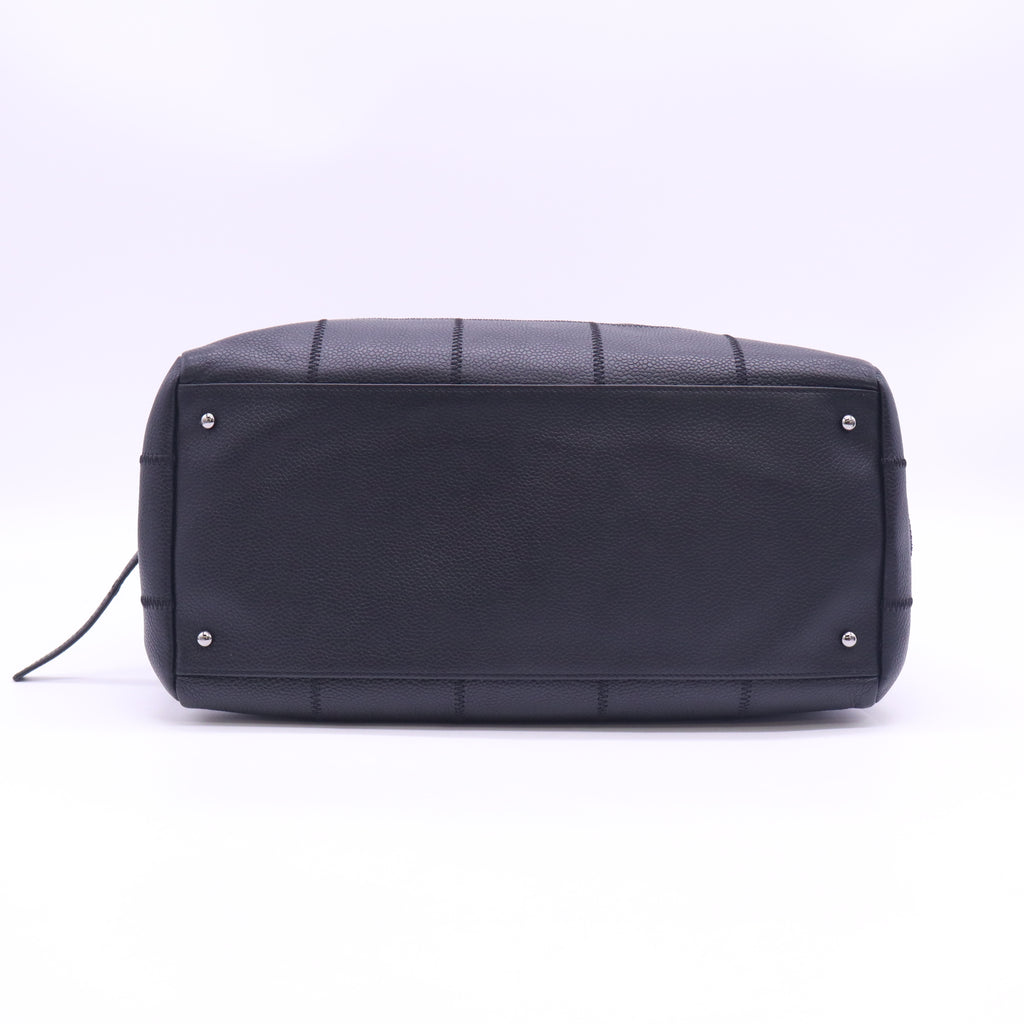 Chanel LAX Square Quilt Chocolate Bar Bowler Bag B24119
