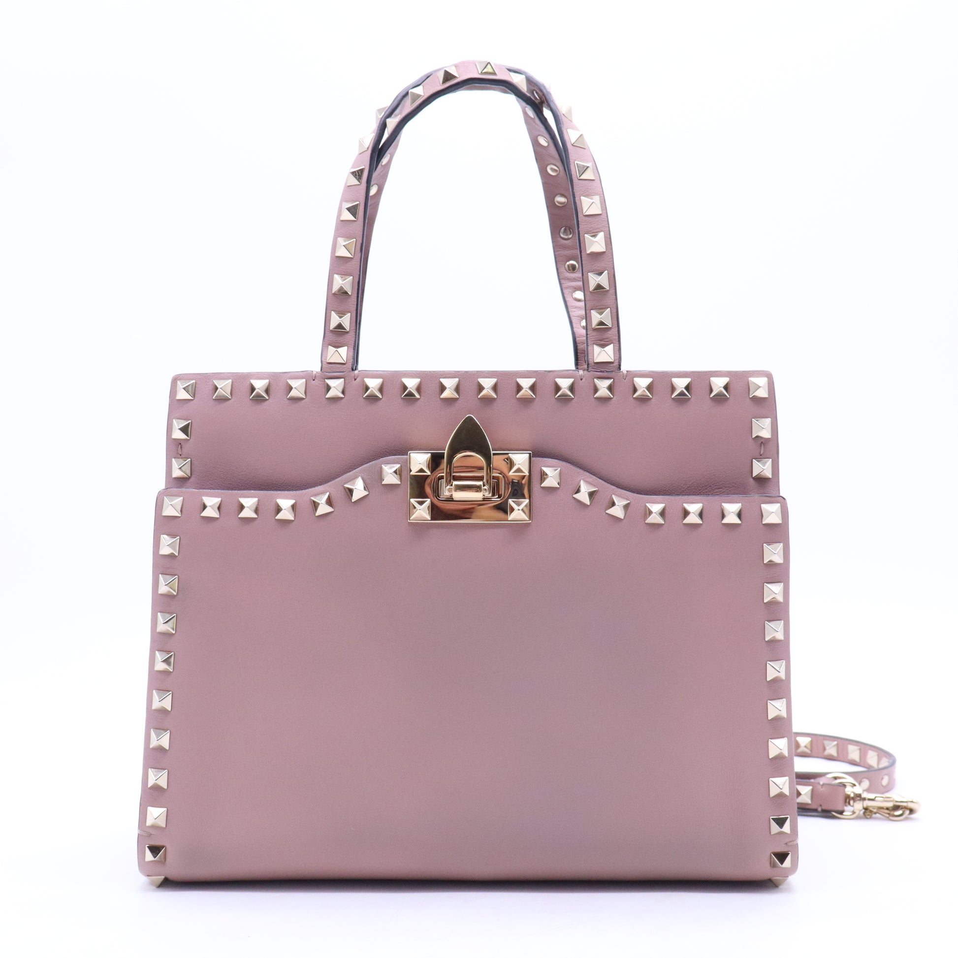 Small Rockstud Grainy Calfskin Crossbody Bag B21226