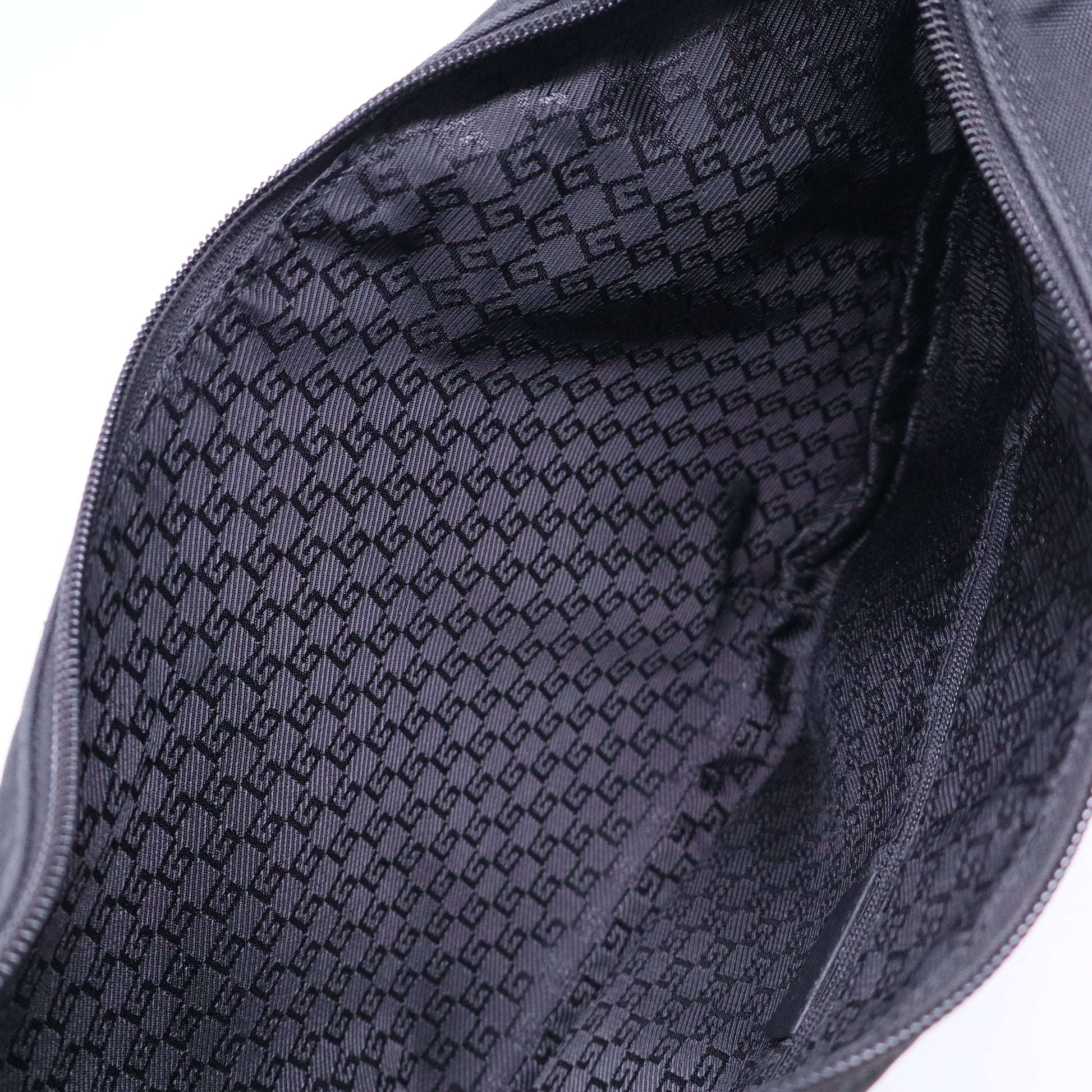 Leather-Trimmed Nylon Hobo B20436