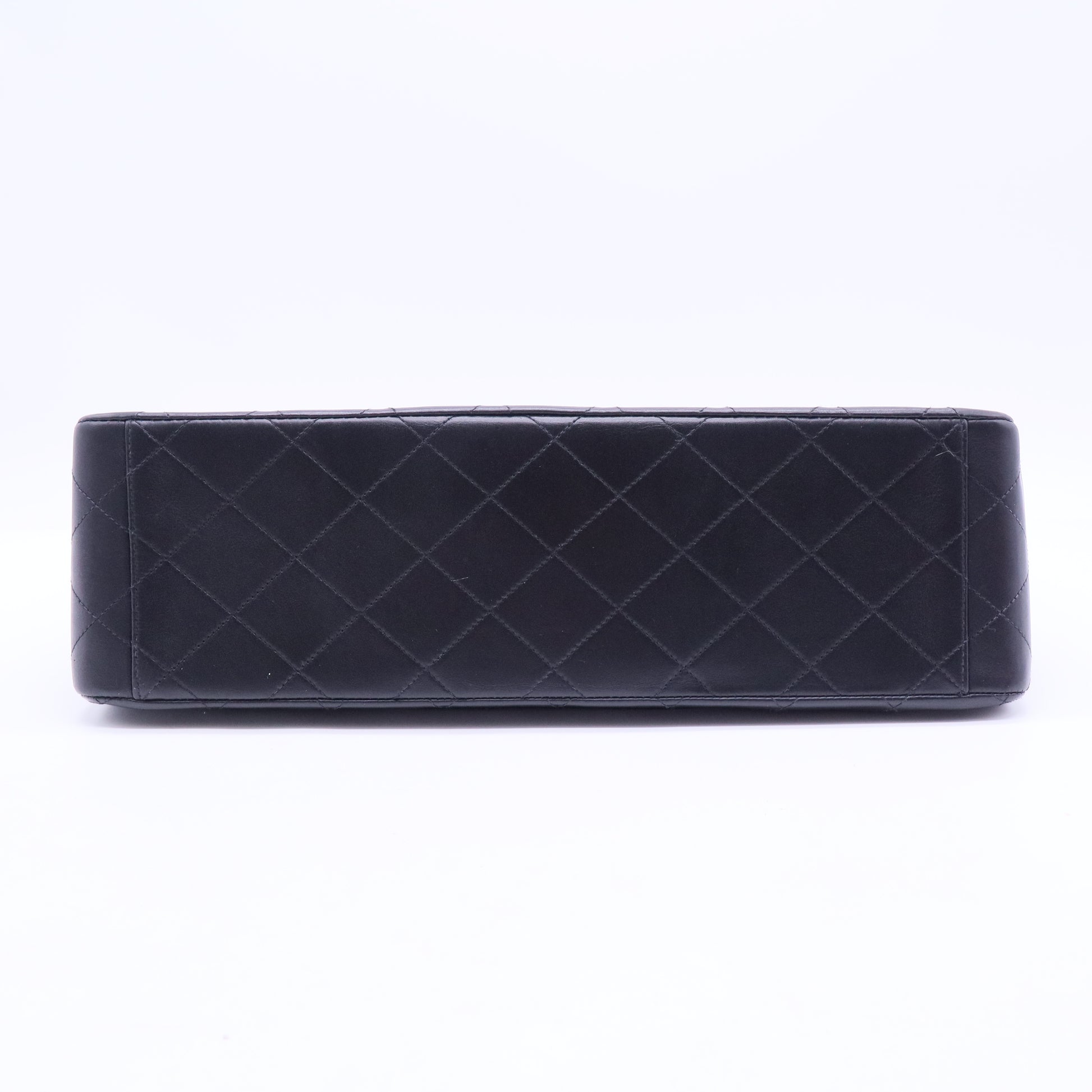 Lambskin Quilted XL Jumbo Single Flap Black B12233