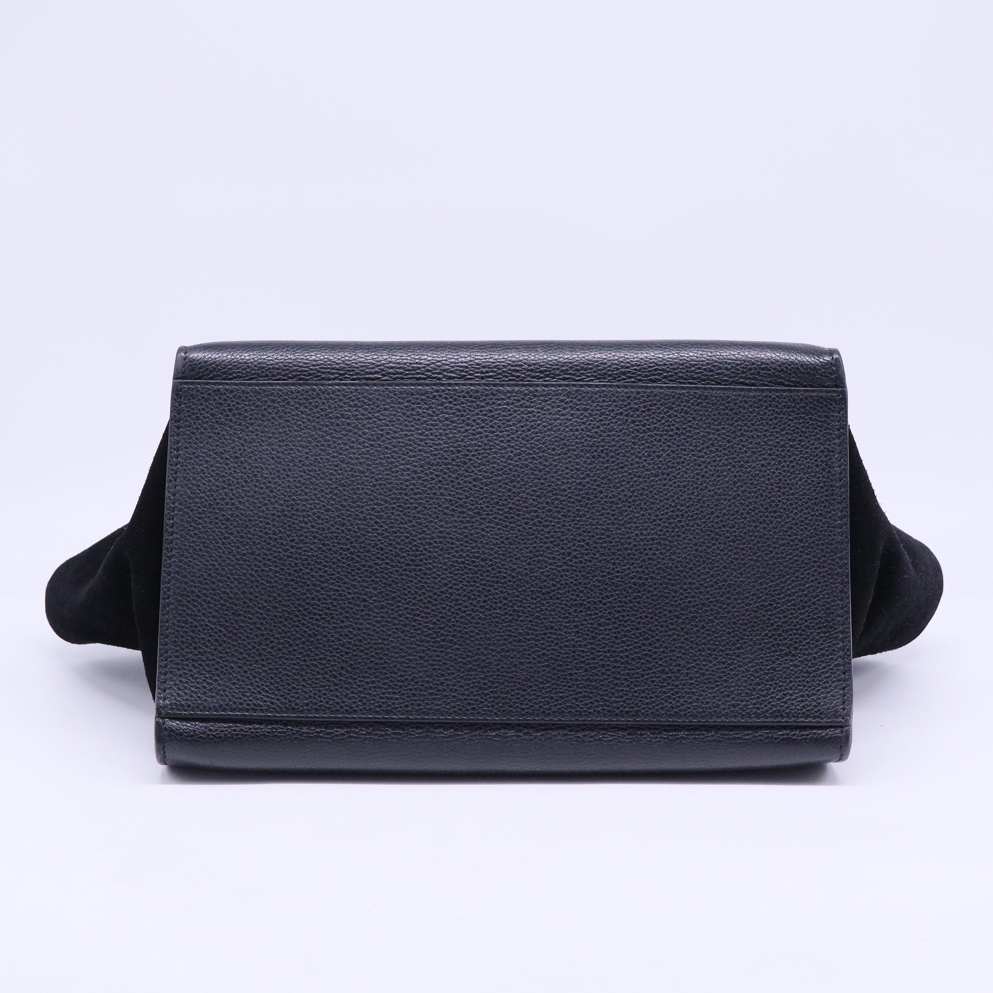 Black Leather and Suede Medium Trapeze Bag B20271