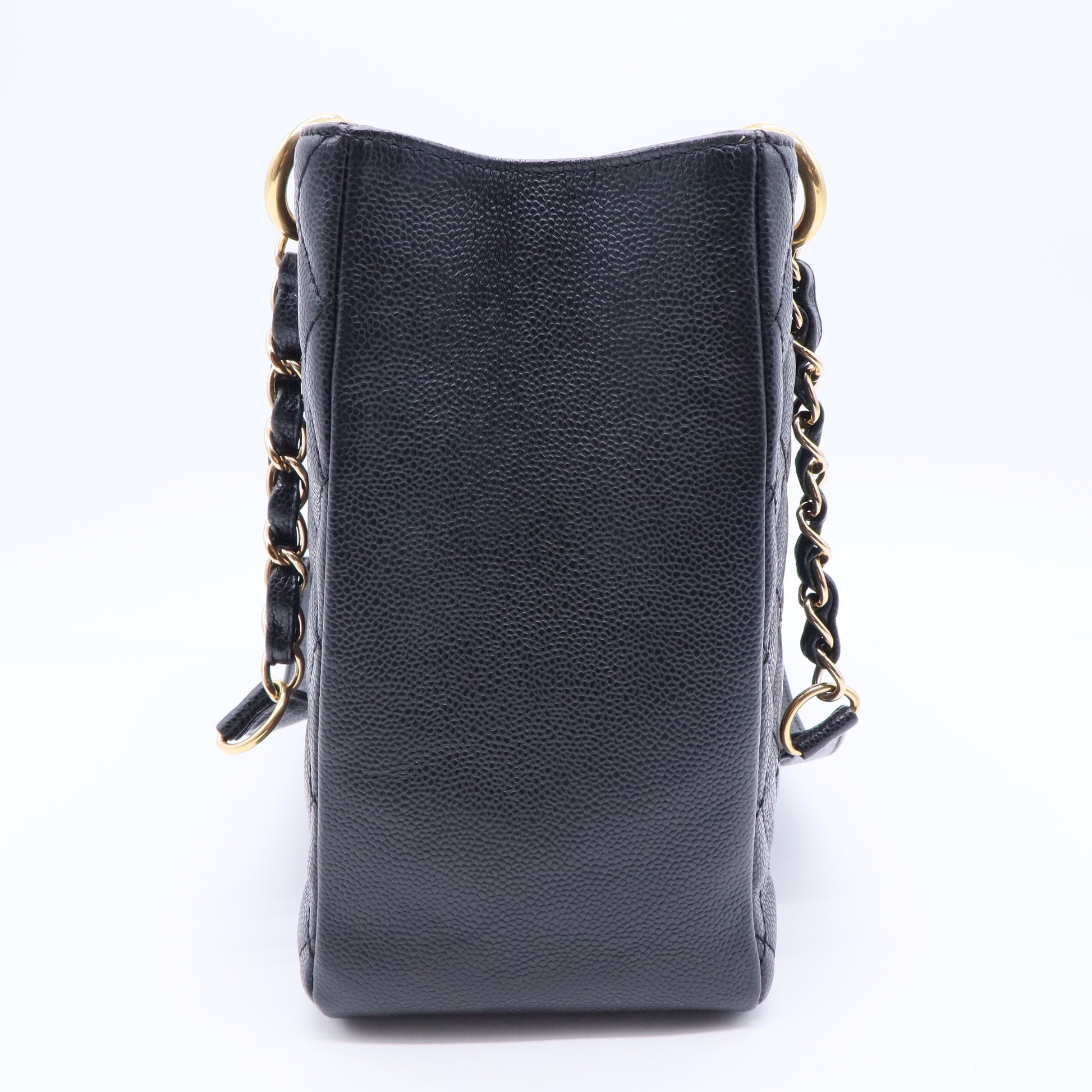 Grand Shopping Tote Quilted Caviar B12240