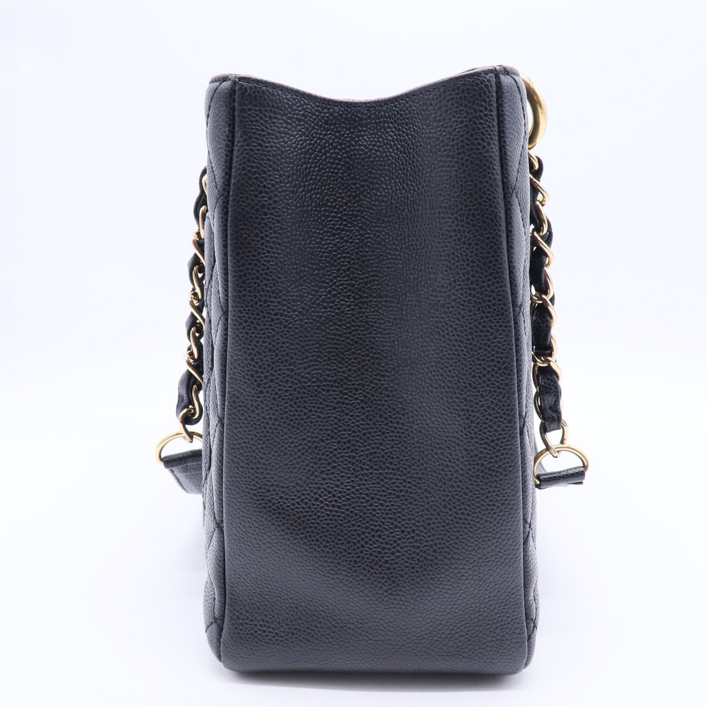 Grand Shopping Tote Quilted Caviar B12240