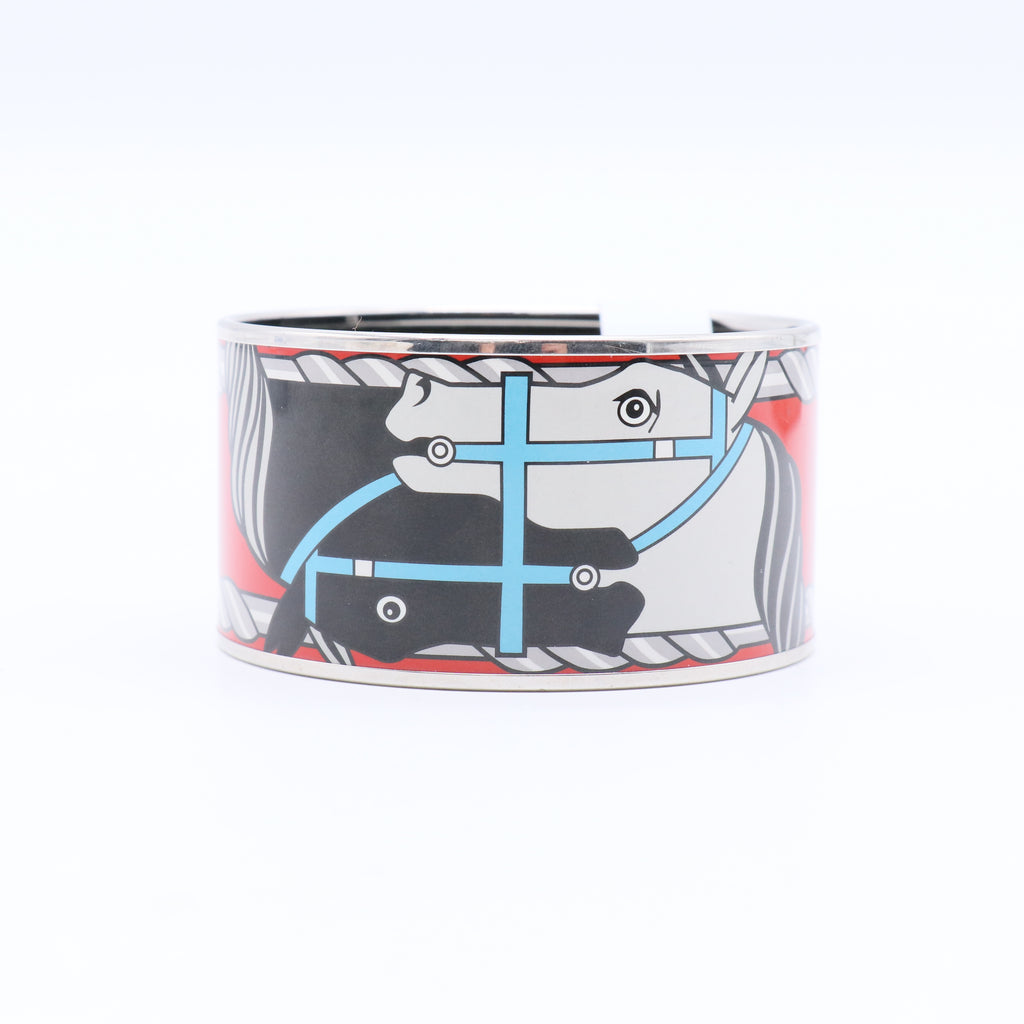 Extra Wide Enamel Bangle Bracelet W11248 twins