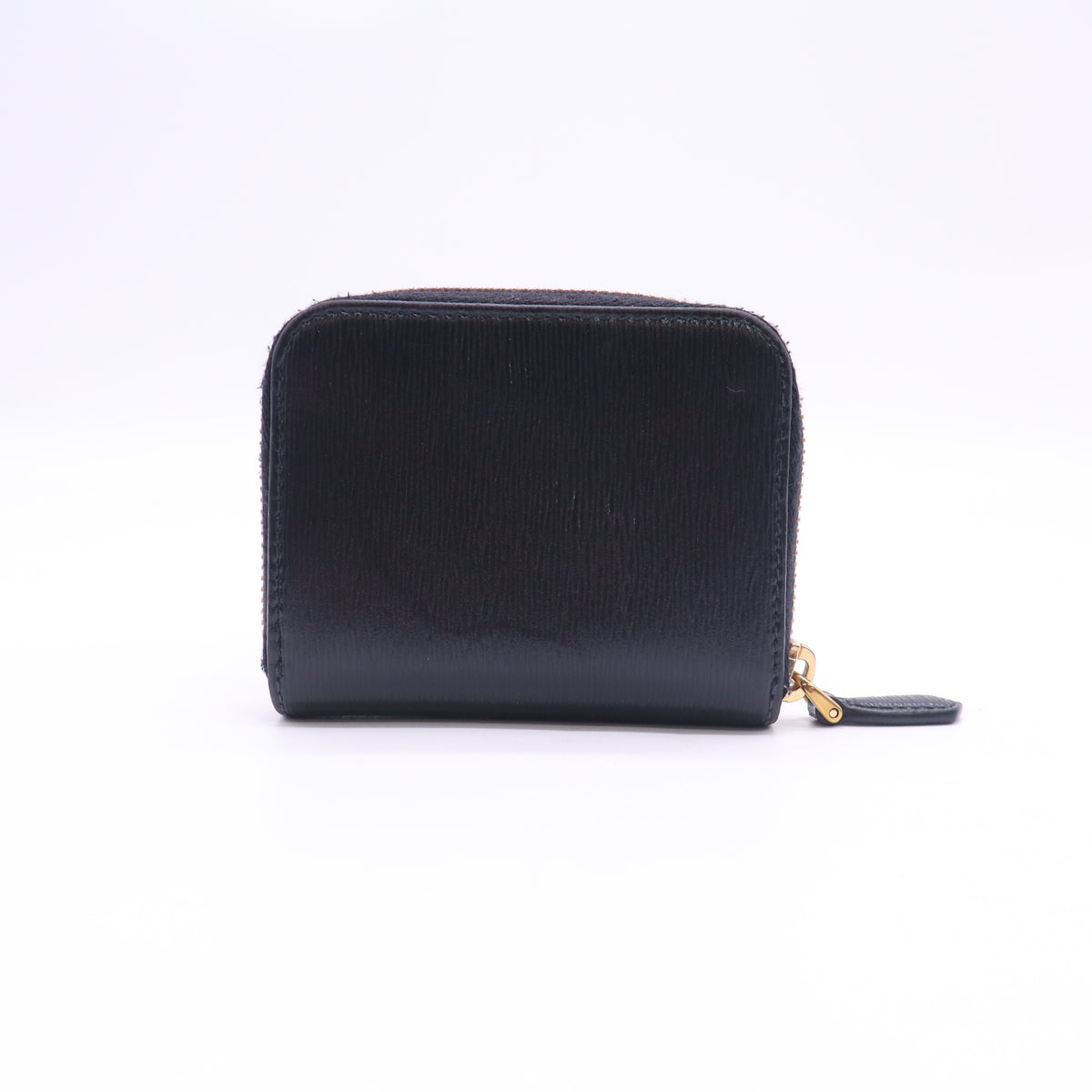 Prada Vitello Move Leather Compact Zip Around Wallet W23383