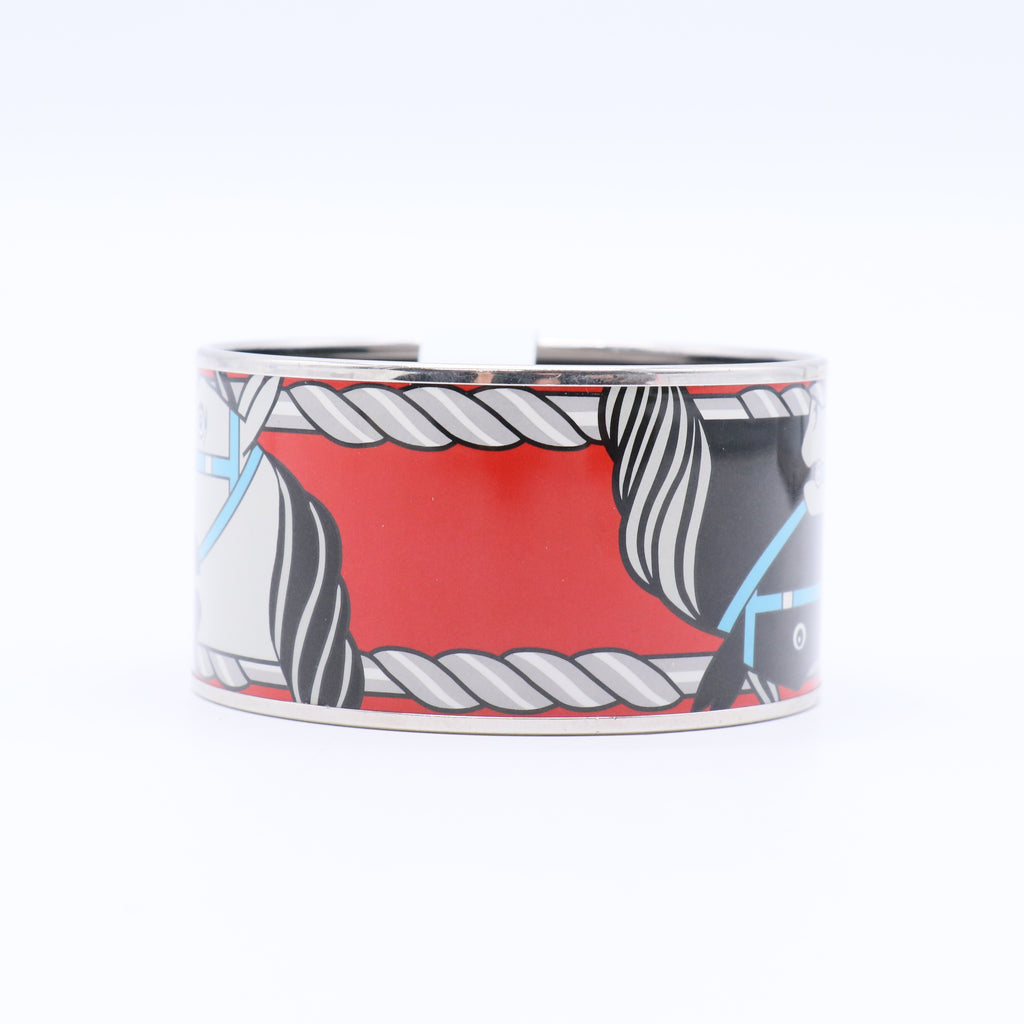 Extra Wide Enamel Bangle Bracelet W11248 twins