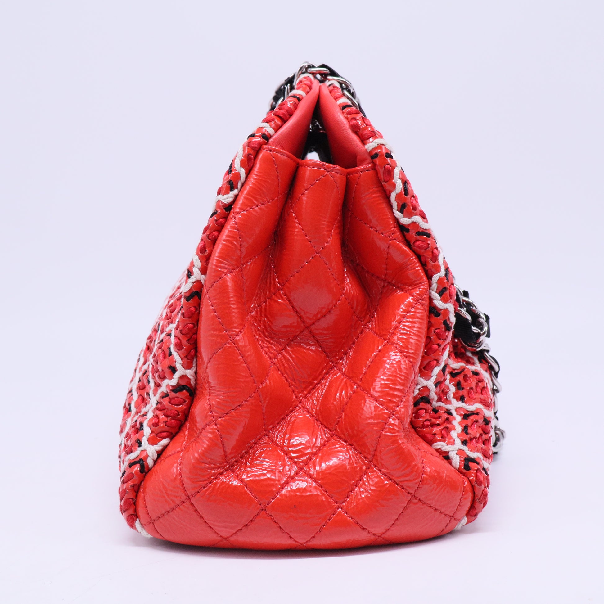 Just Mademoiselle Bag Woven Stitch Patent Large B20283