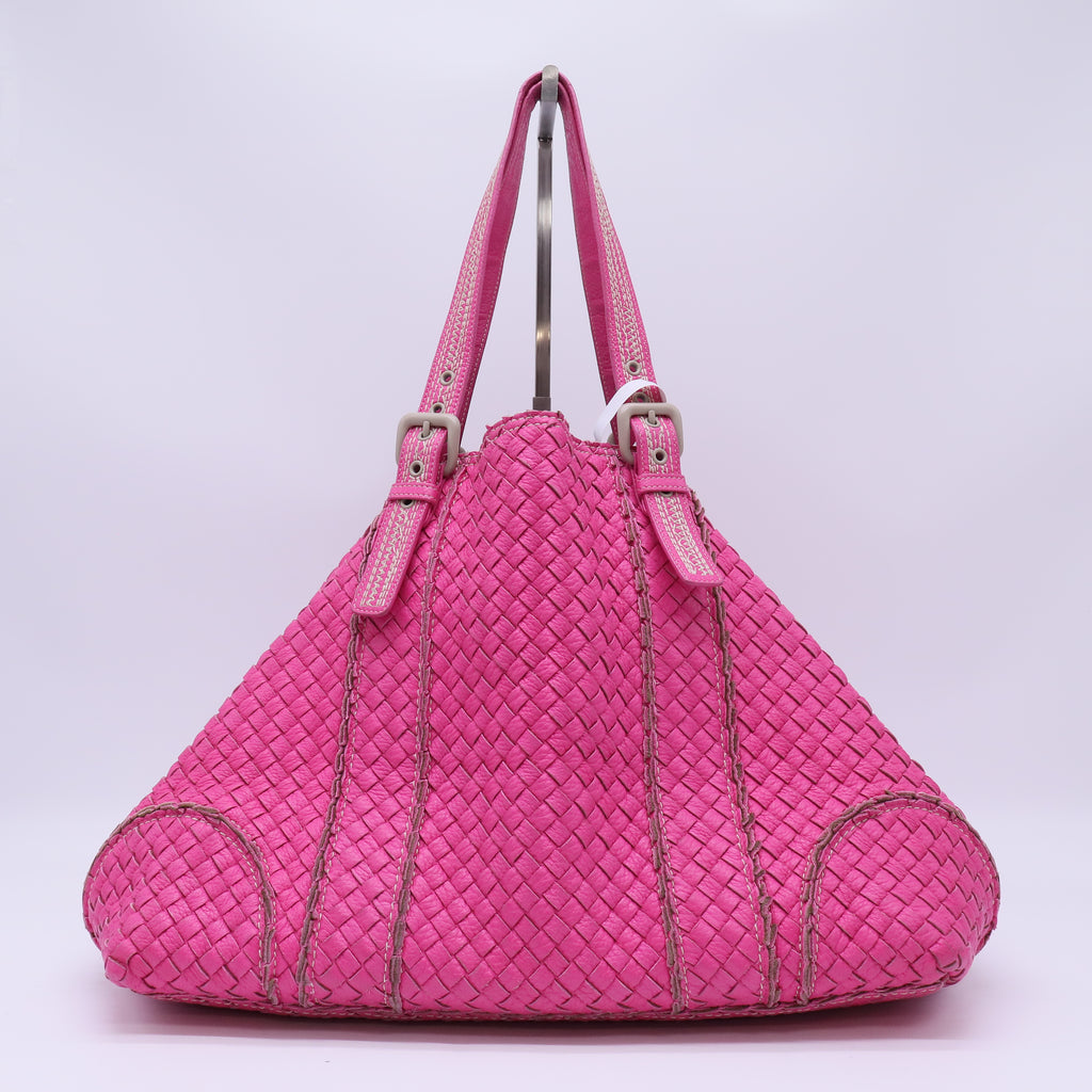 Belted Cabas Tote Intrecciato Nappa with Stitched Detail Large Twins B22728