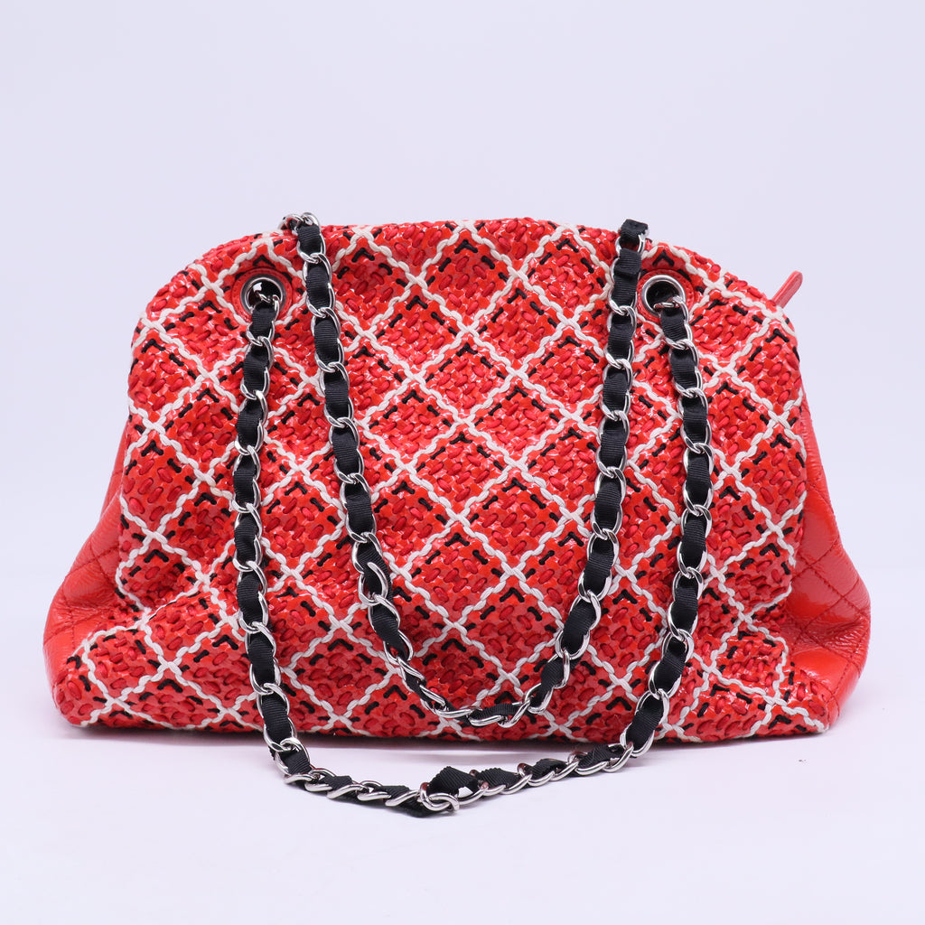 Just Mademoiselle Bag Woven Stitch Patent Large B20283