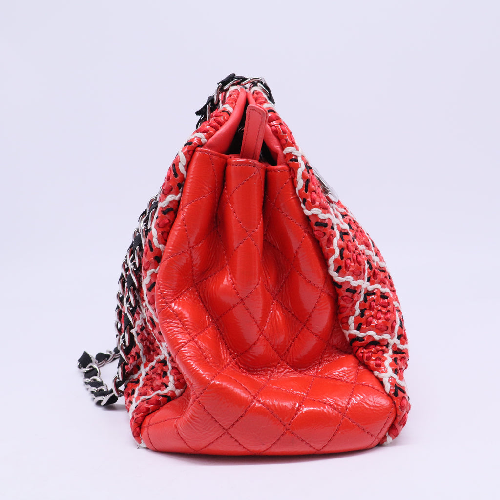 Just Mademoiselle Bag Woven Stitch Patent Large B20283