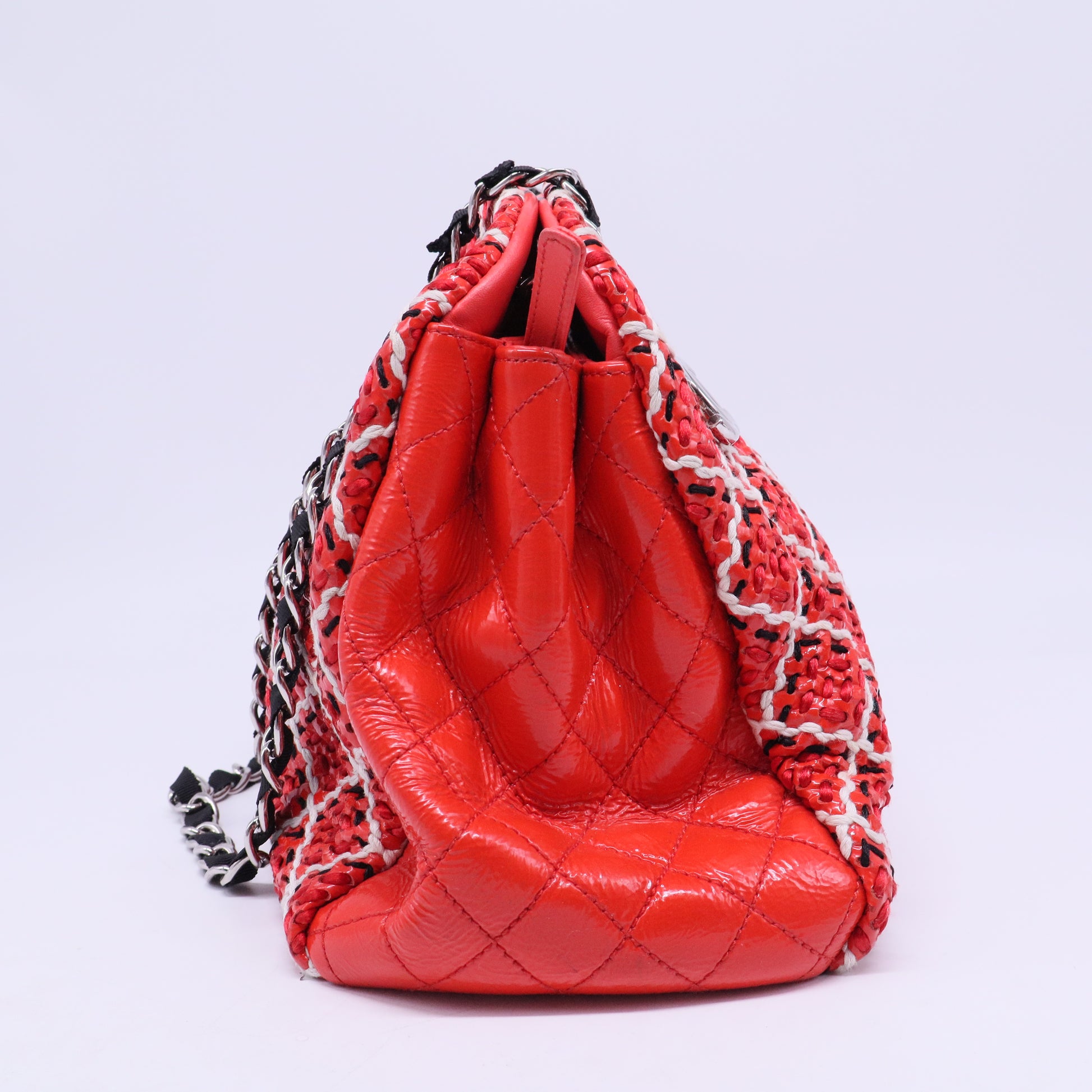 Just Mademoiselle Bag Woven Stitch Patent Large B20283