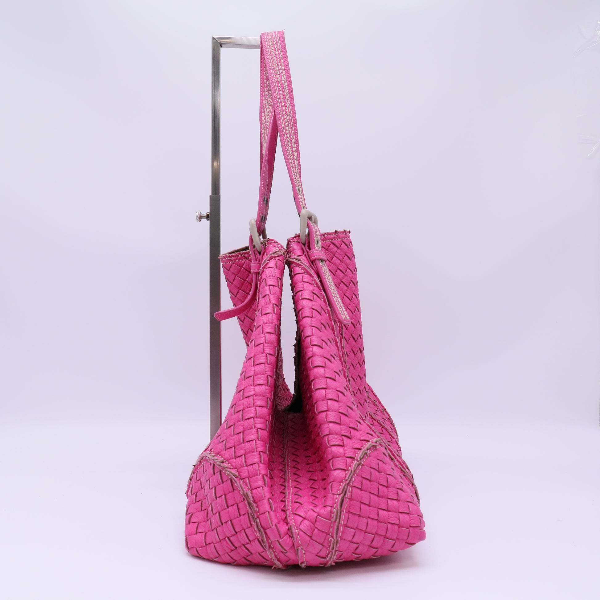 Belted Cabas Tote Intrecciato Nappa with Stitched Detail Large Twins B22728