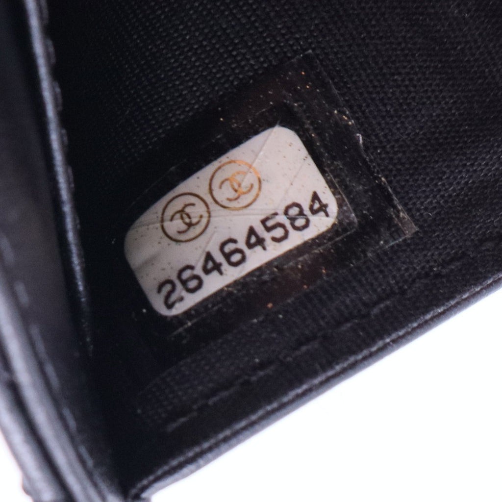 CC Trifold Flap Wallet Camellia Goatskin Small W20059