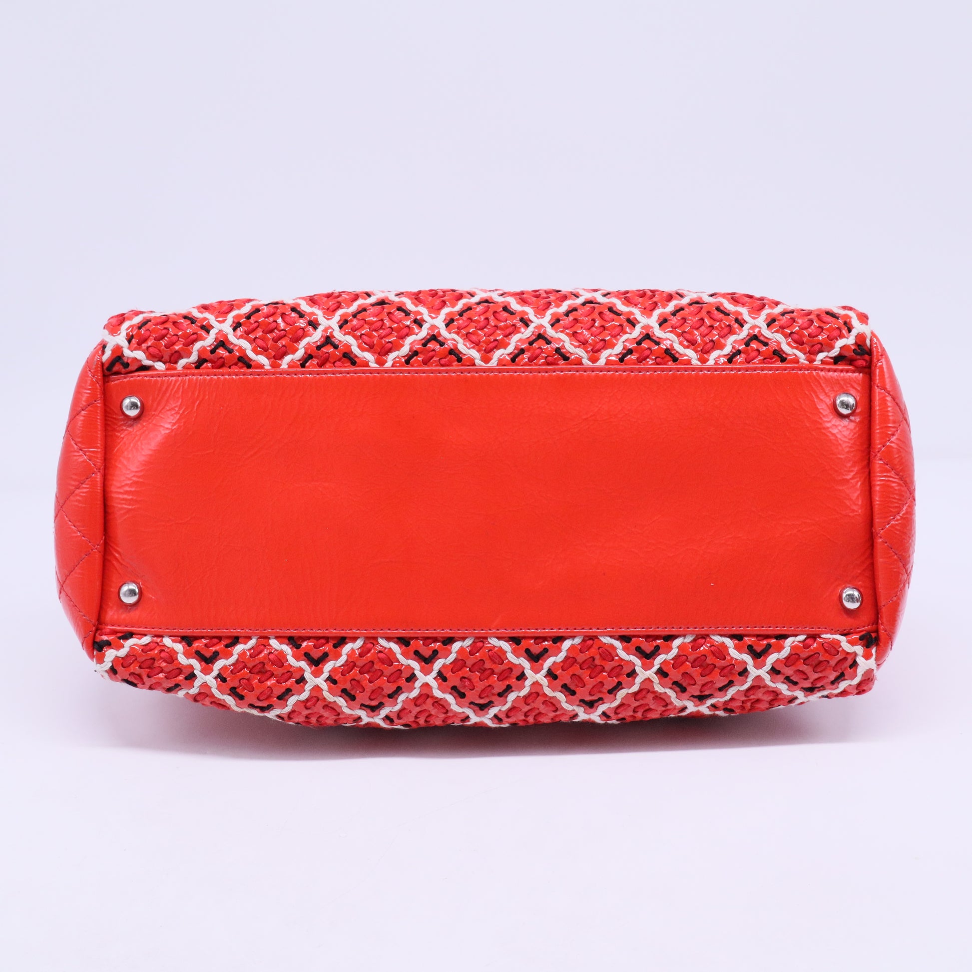 Just Mademoiselle Bag Woven Stitch Patent Large B20283