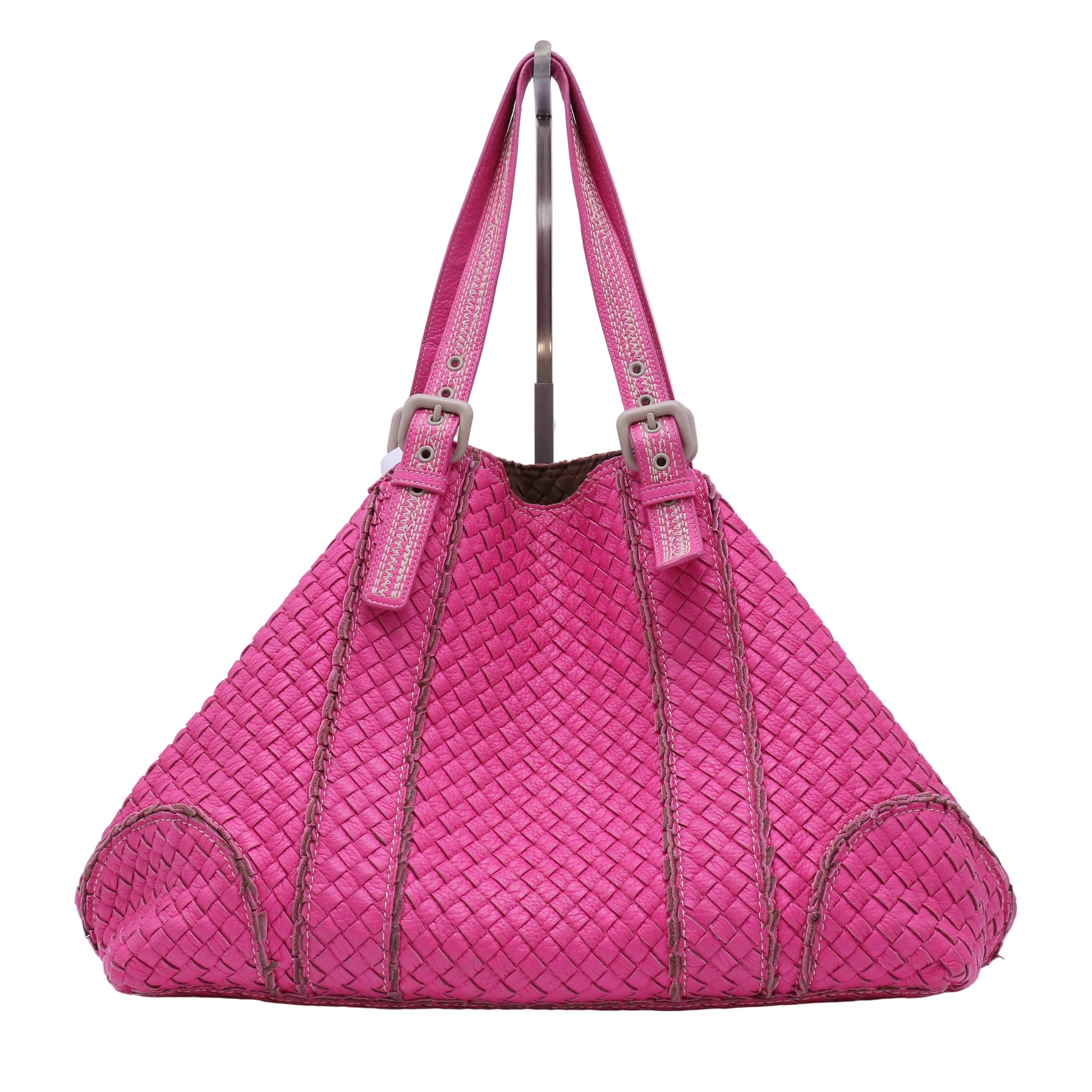 Belted Cabas Tote Intrecciato Nappa with Stitched Detail Large Twins B22728