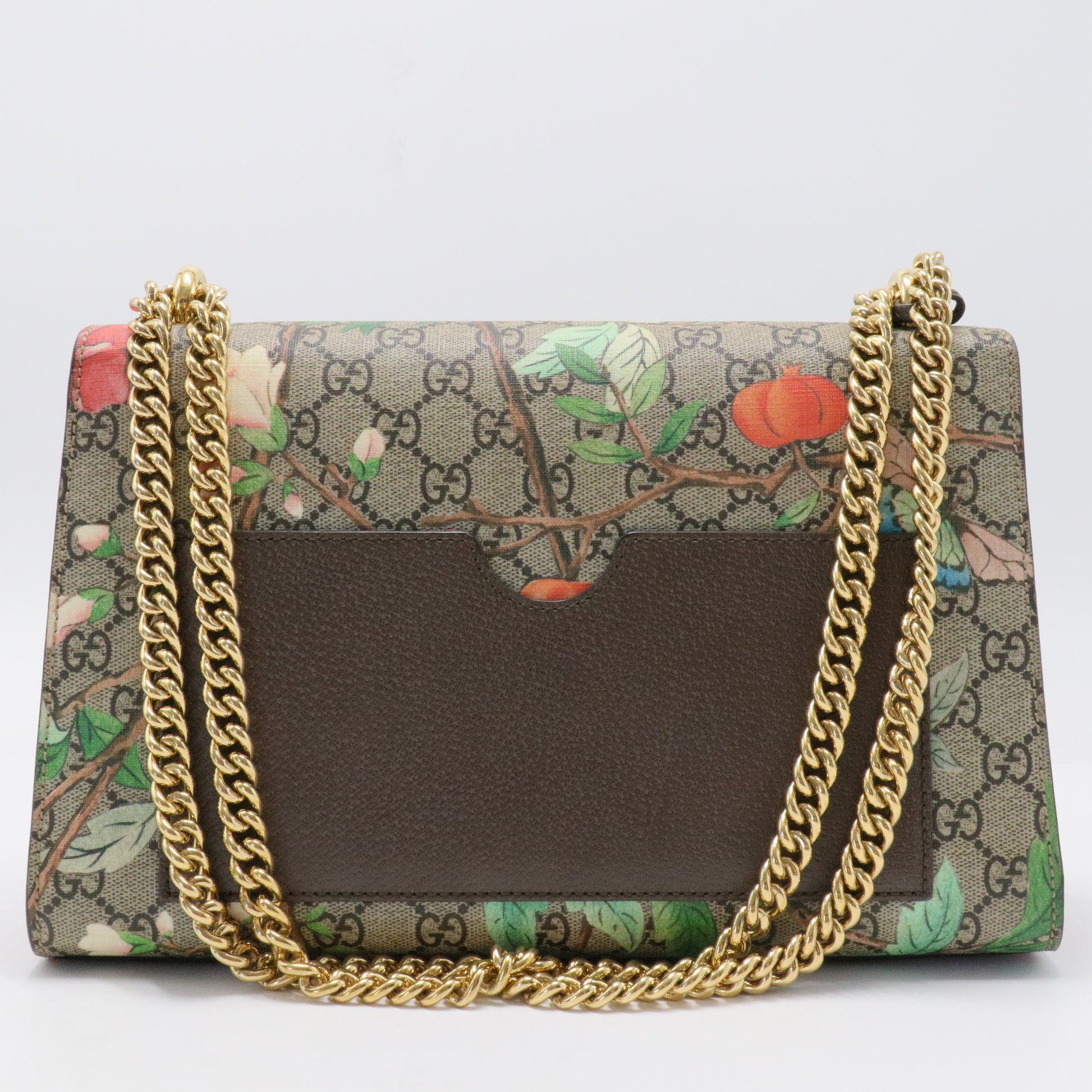 GG Supreme Monogram Tian Medium Padlock Shoulder Bag Beige Multicolor New Acero
