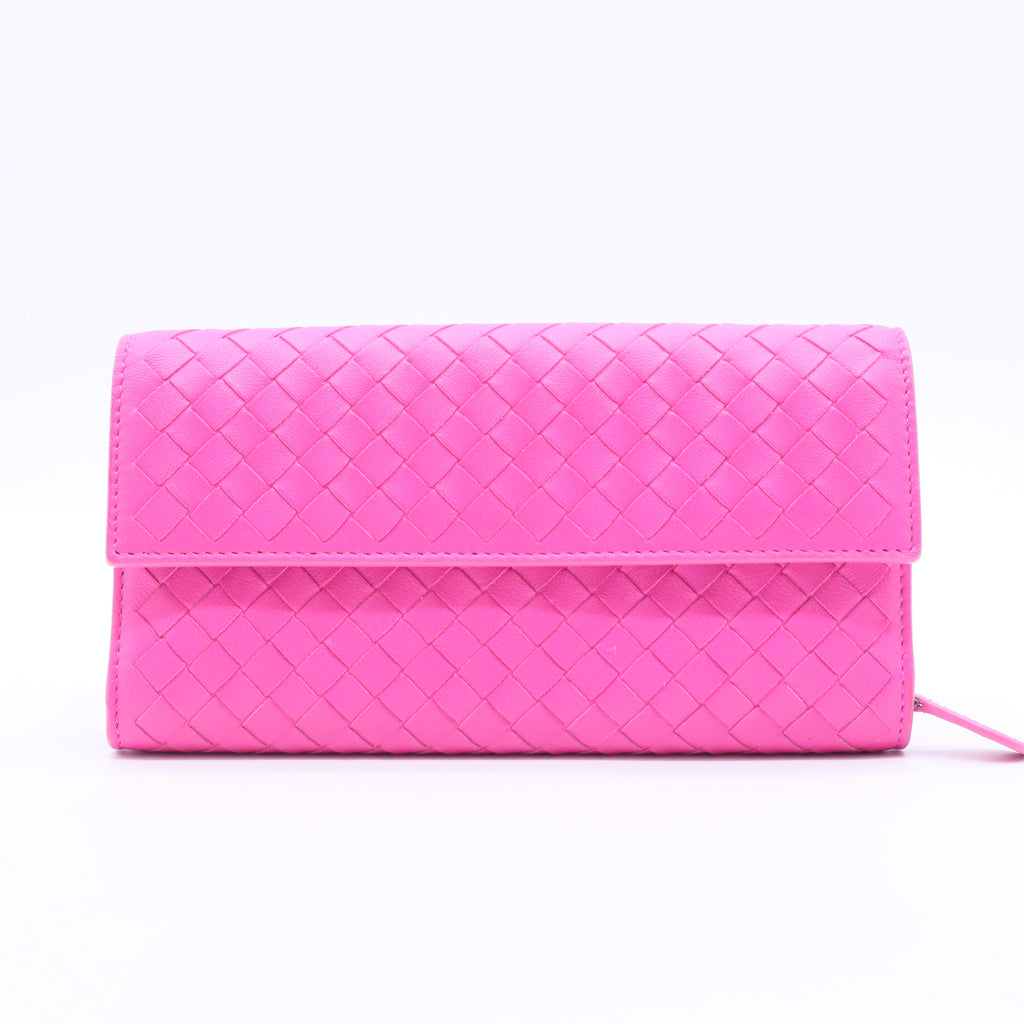 Continental Intrecciato Weave Continental Wallet-W20051