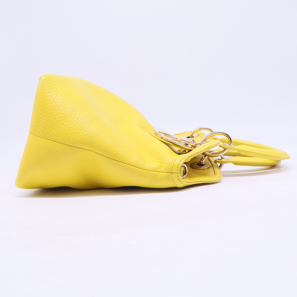 Granville leather handbag Dior Yellow in Leather B20382
