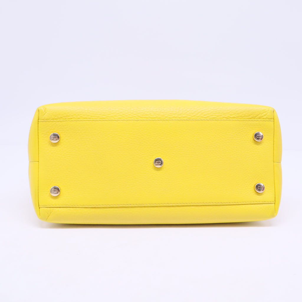 Granville leather handbag Dior Yellow in Leather B20382