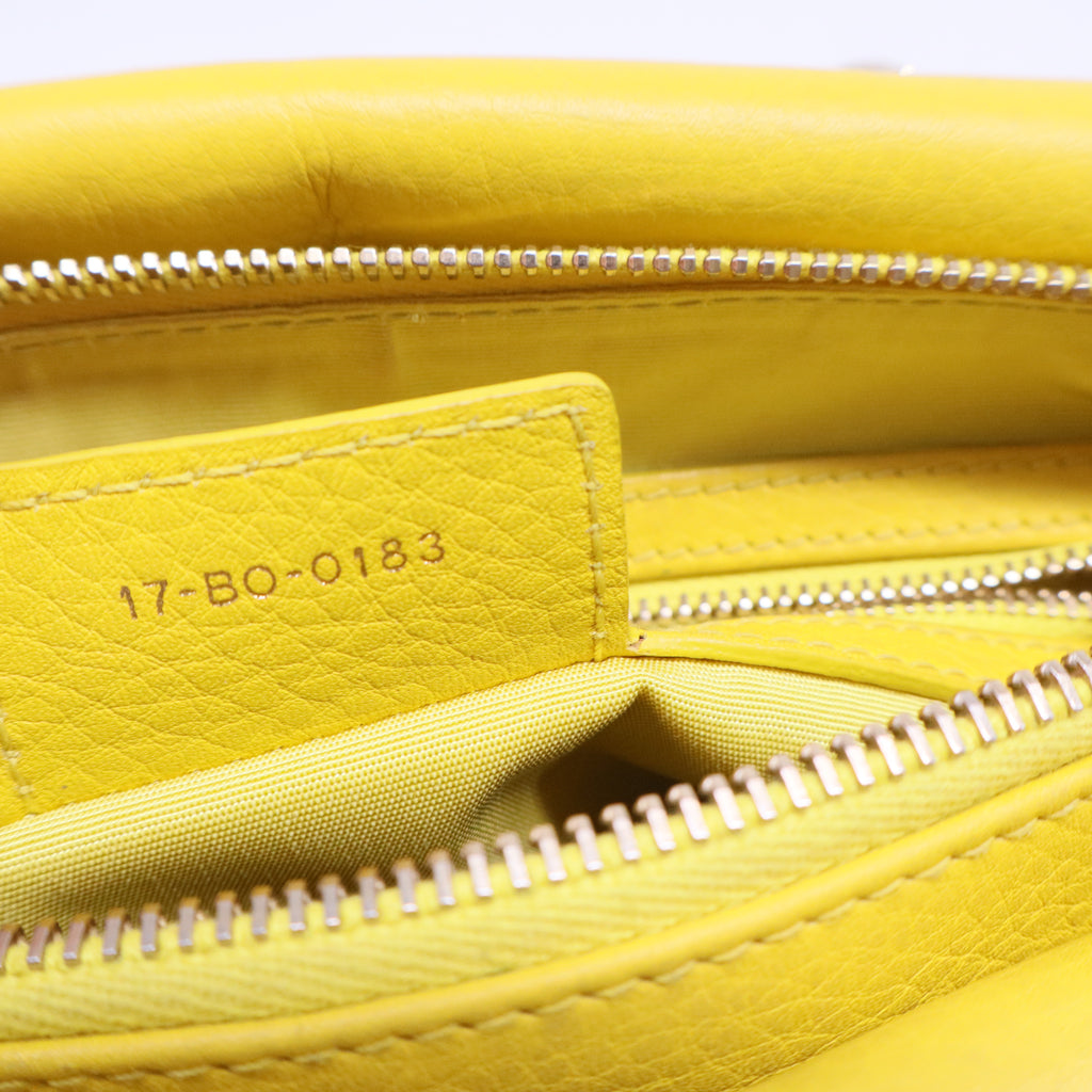 Granville leather handbag Dior Yellow in Leather B20382
