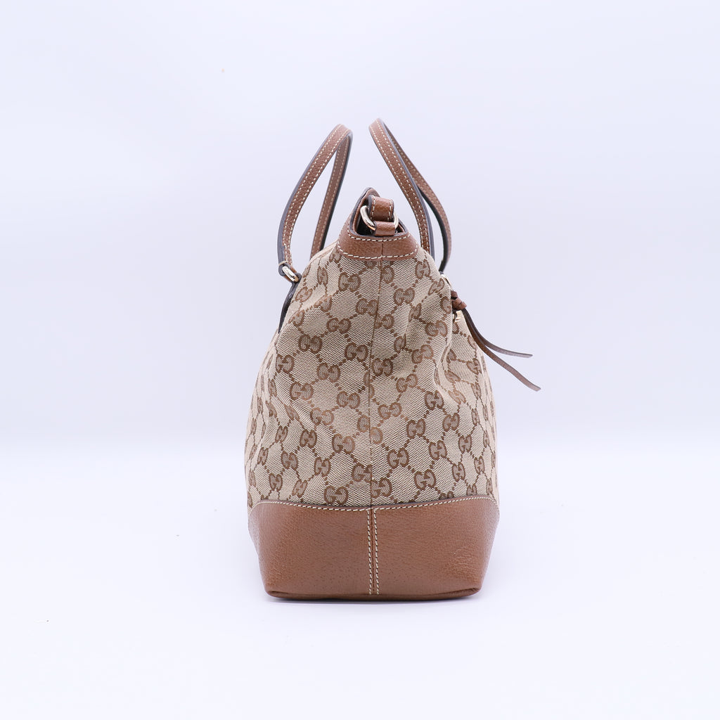 Bree Convertible Top Handle Bag GG Canvas with Leather Medium B21238