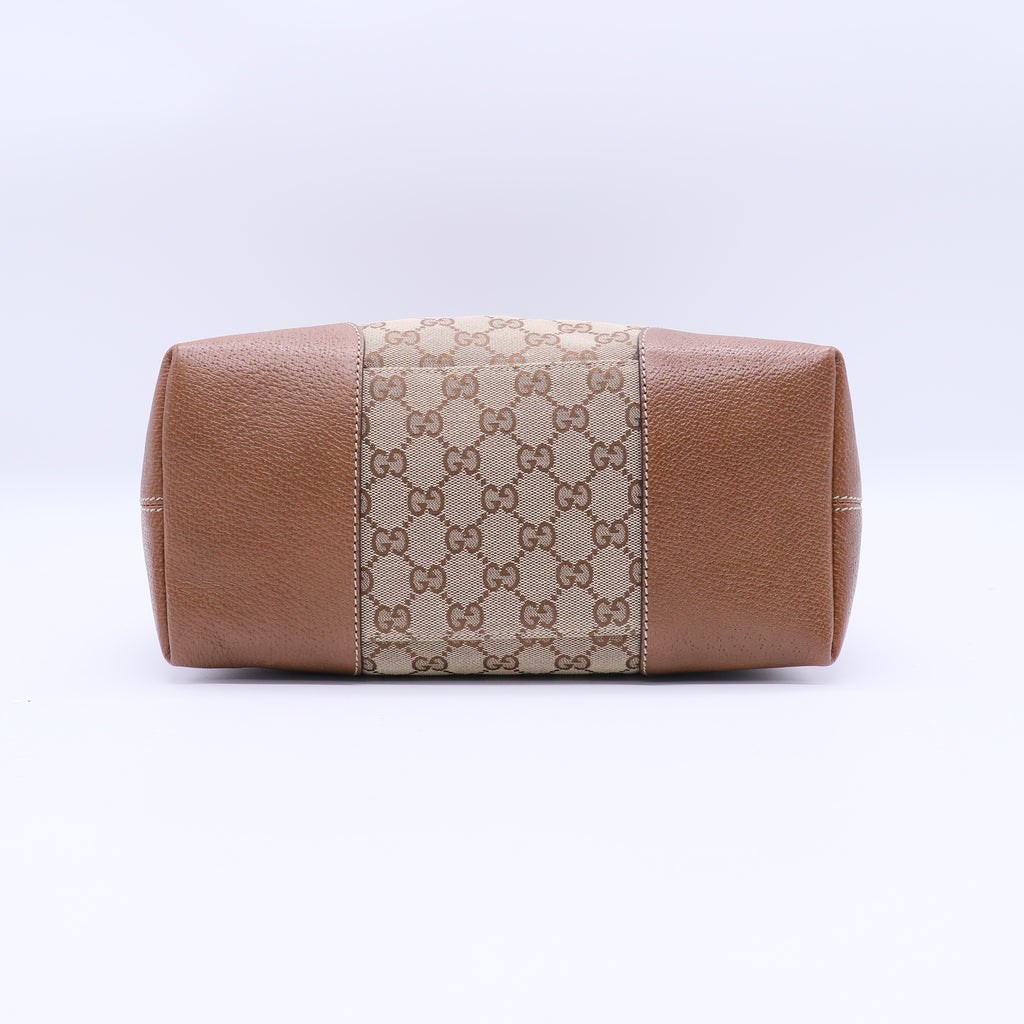 Bree Convertible Top Handle Bag GG Canvas with Leather Medium B21238