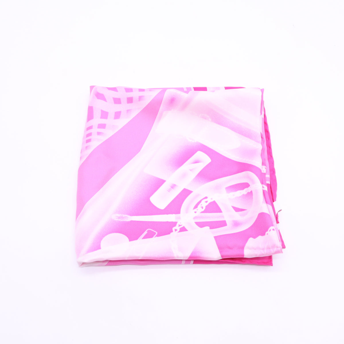 Hermès Pink Silk Scarf Twins W23379