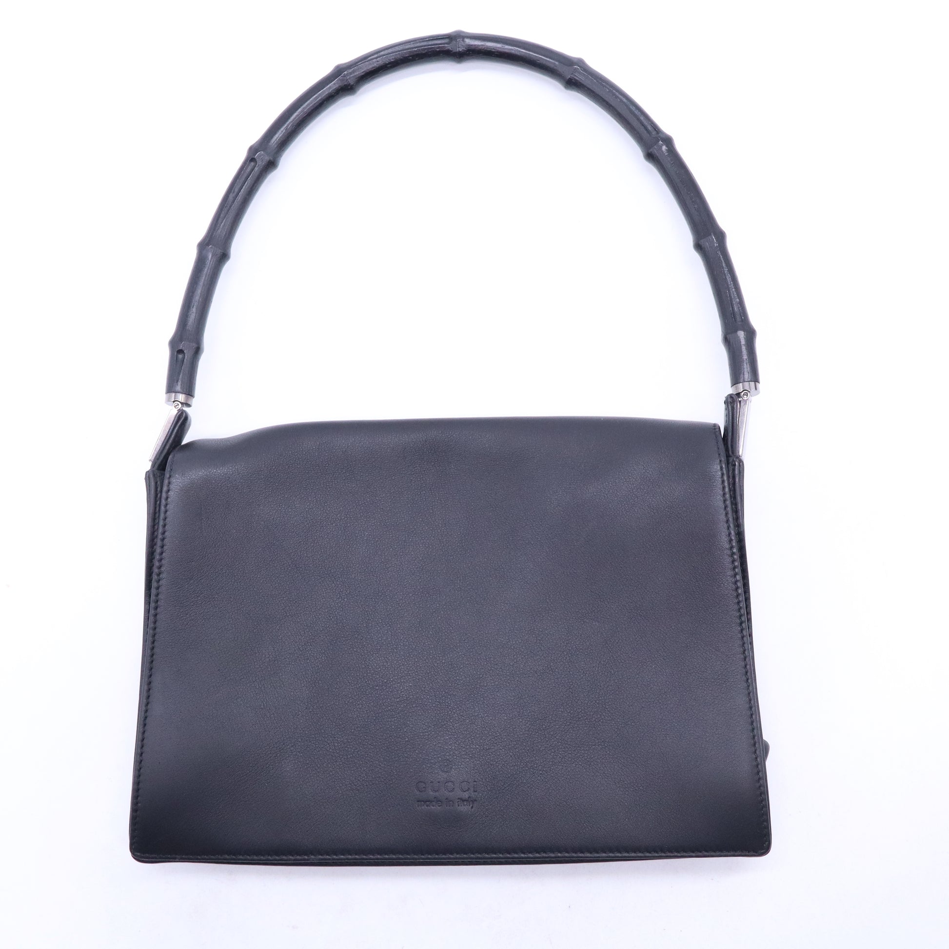 Bamboo Leather Flap Bag B21336