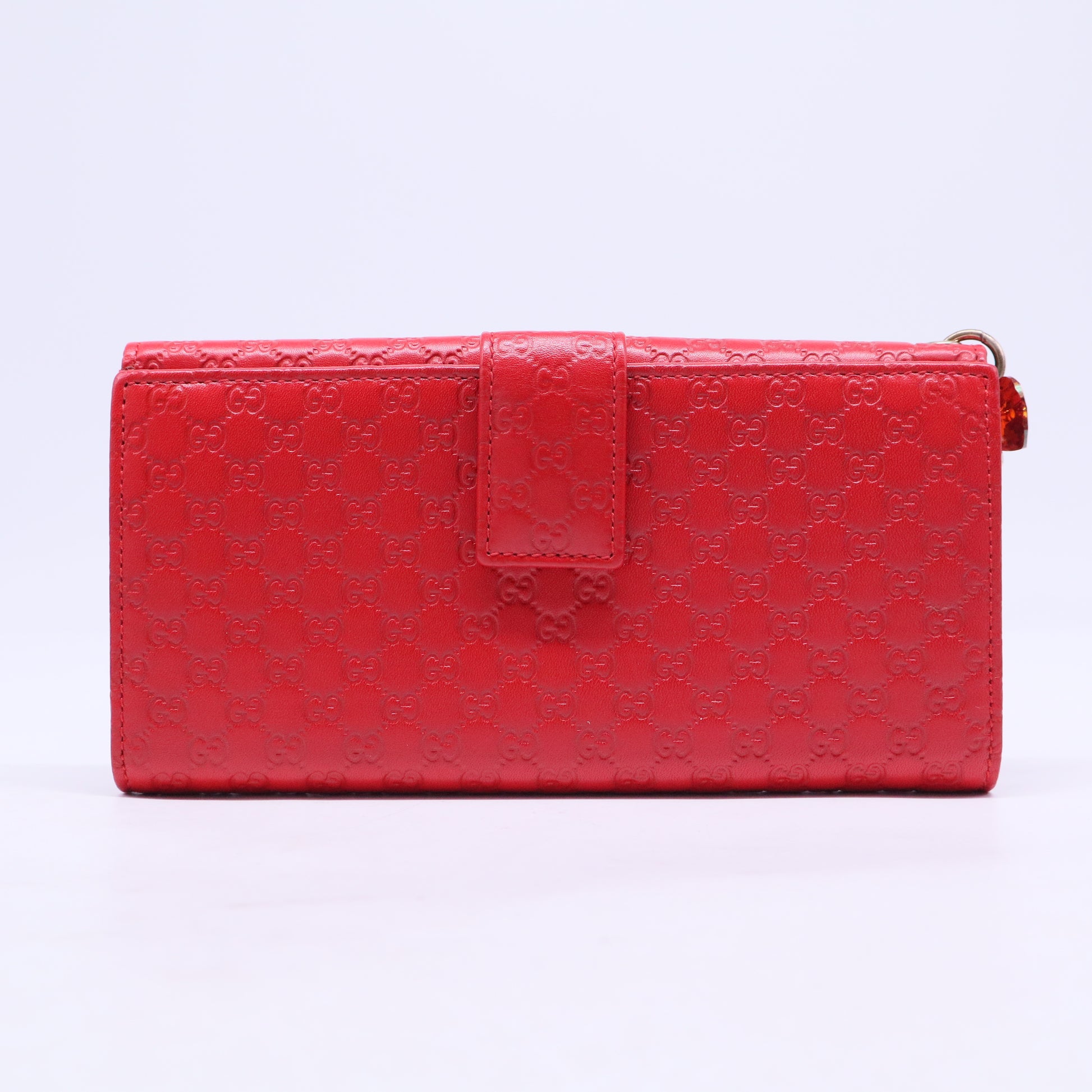 Red Guccissima Leather Flap Continental Wallet W20506