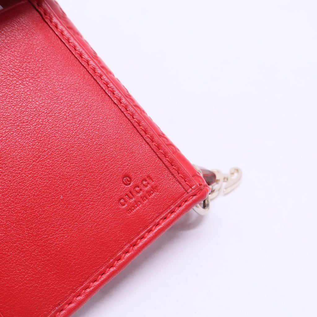 Red Guccissima Leather Flap Continental Wallet W20506