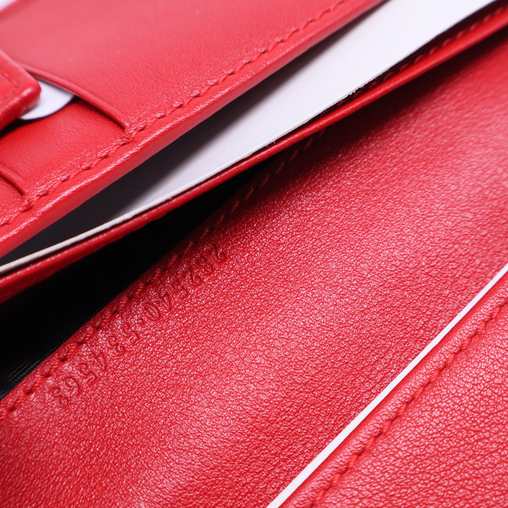 Red Guccissima Leather Flap Continental Wallet W20506