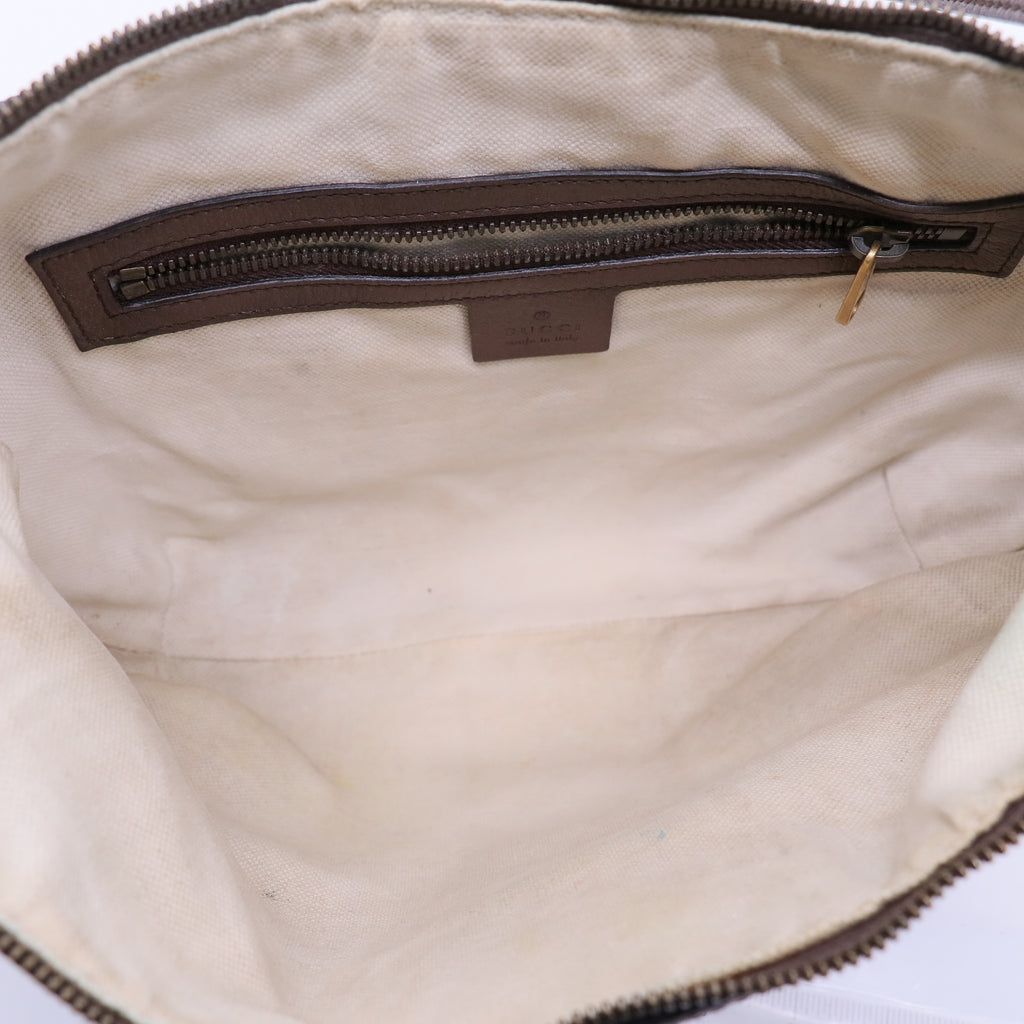 GG Supreme Monogram Web Small Ophidia Half Moon Hobo B21248
