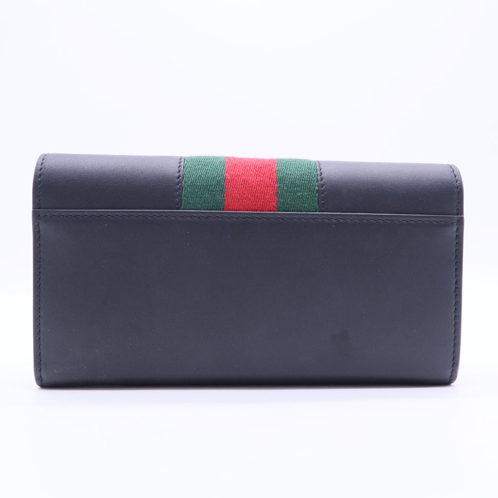 Web Accent Calfskin Continental Wallet W20065