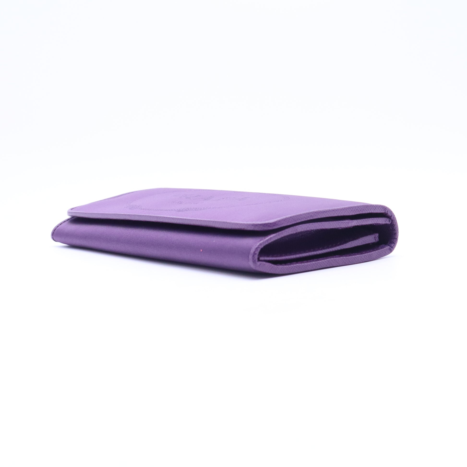 Prada Tessuto Nylon Jacquard Logo Continental Wallet W20986