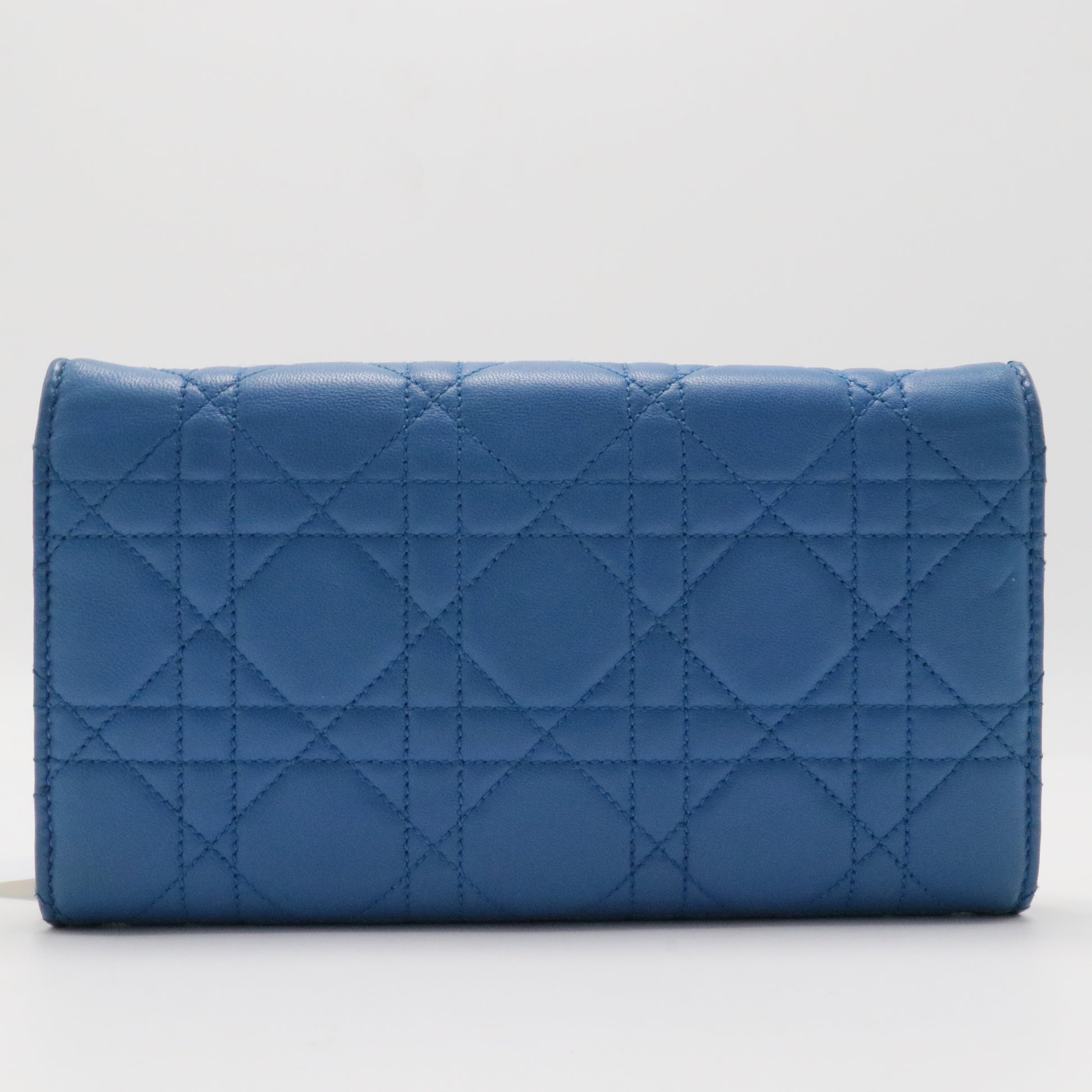 Dior Blue Cannage Leather Miss Dior Chain Clutch