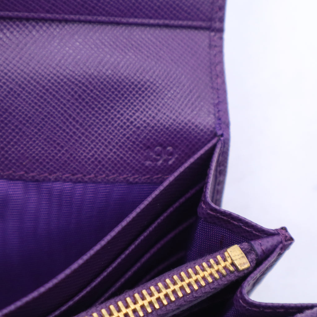 Prada Tessuto Nylon Jacquard Logo Continental Wallet W20986