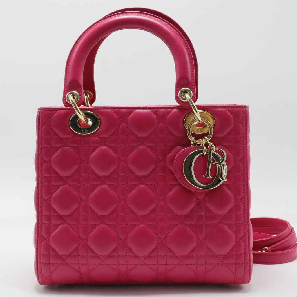 Lady Dior Bag Cannage Quilt Lambskin Medium
